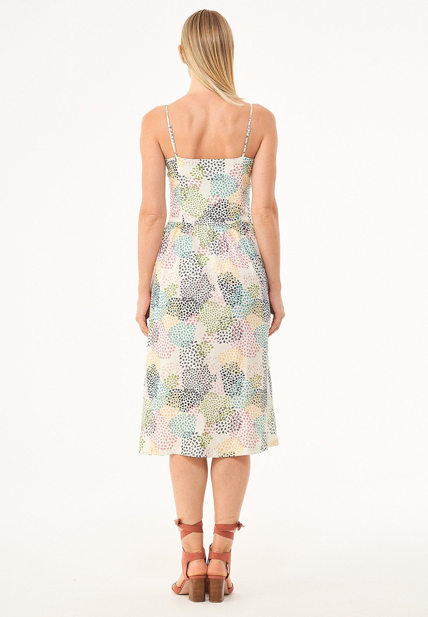 Spaghettiträger-Kleid aus TENCEL™ Lyocell mit Allover-Print