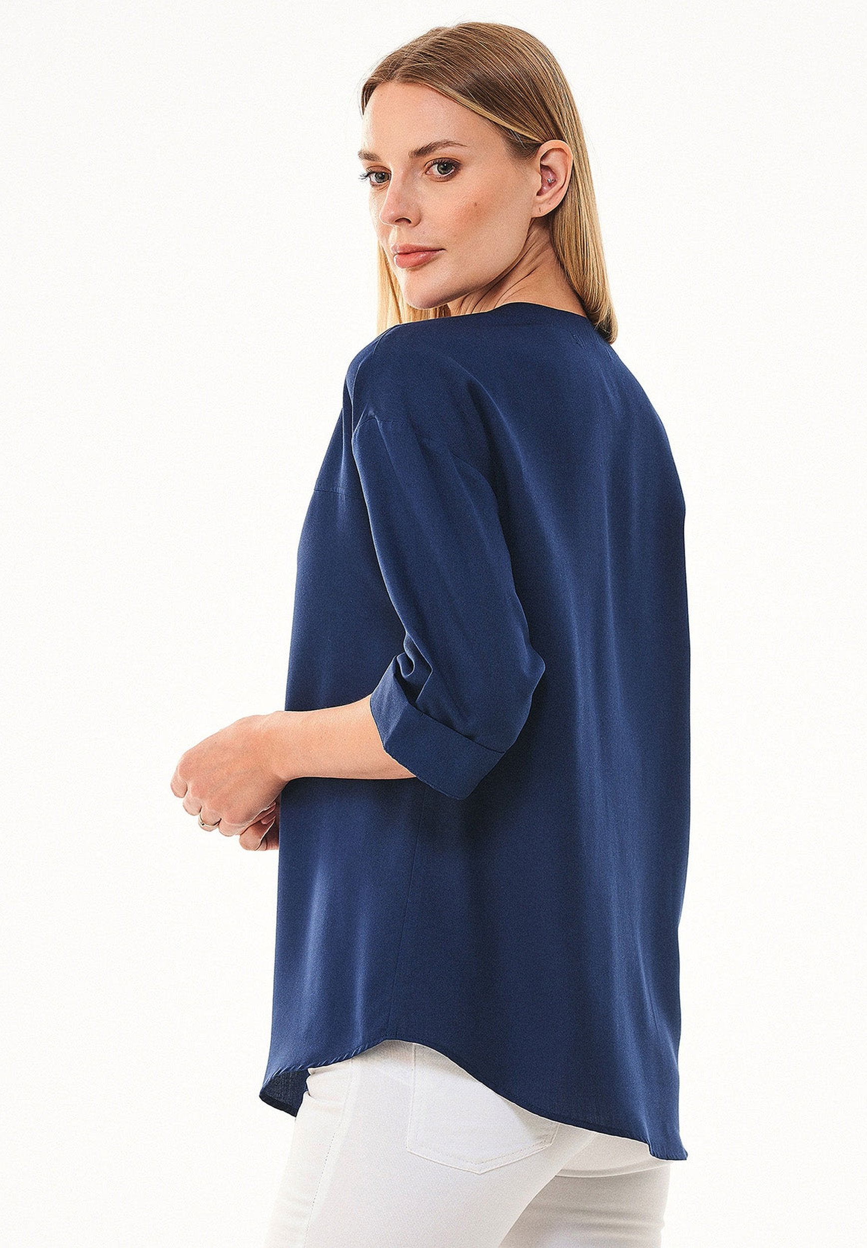 3/4-Arm Bluse aus TENCEL™ Lyocell