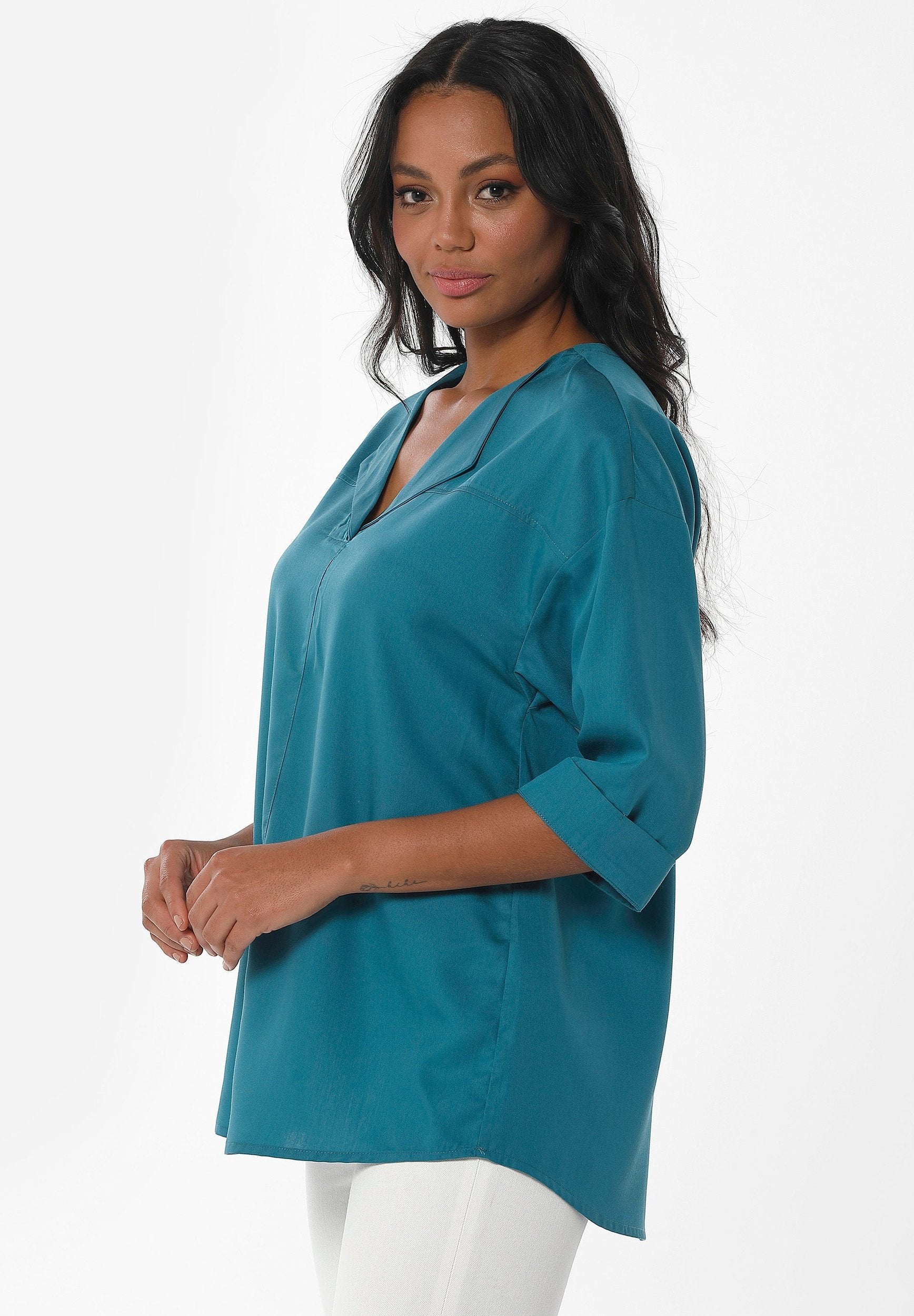 3/4-Arm Bluse aus TENCEL™ Lyocell