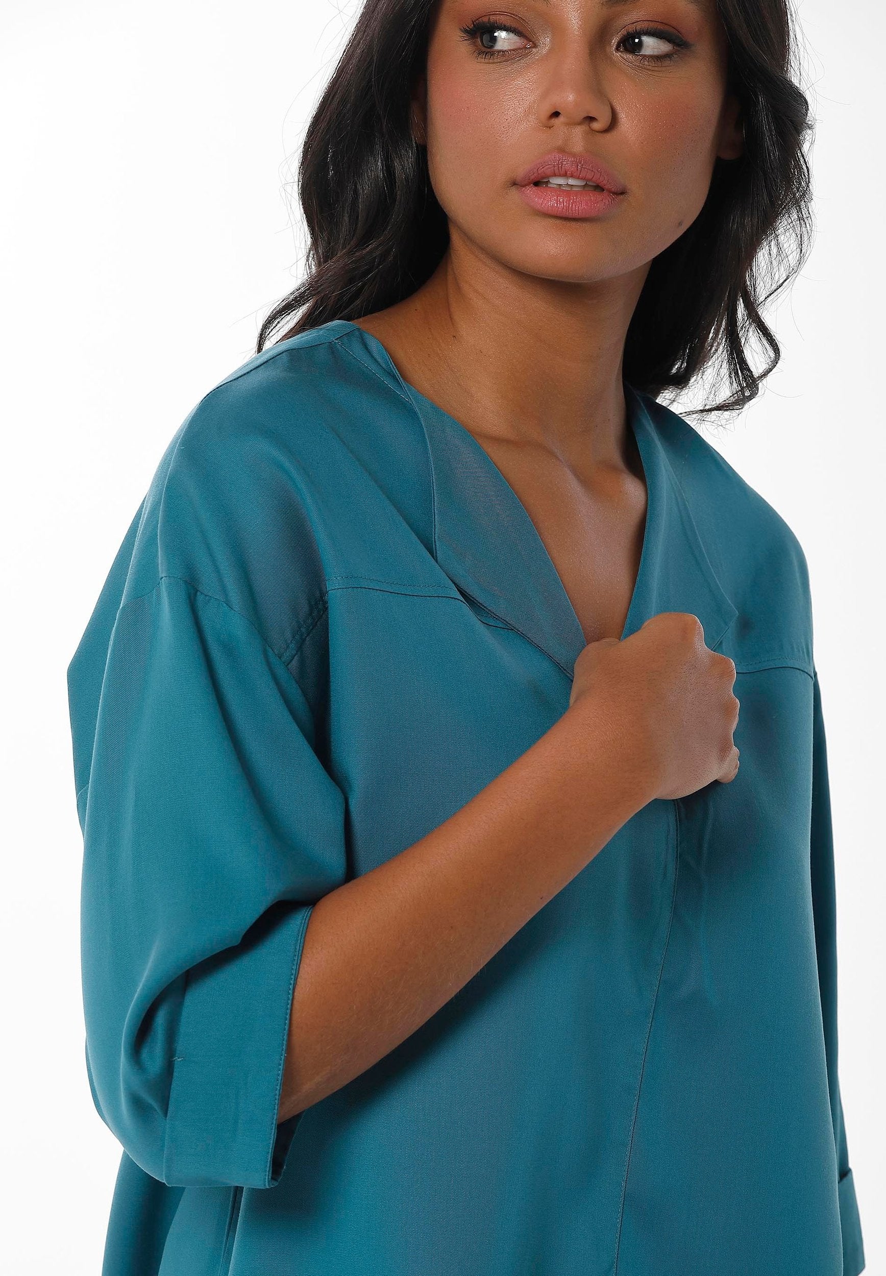 3/4-Arm Bluse aus TENCEL™ Lyocell