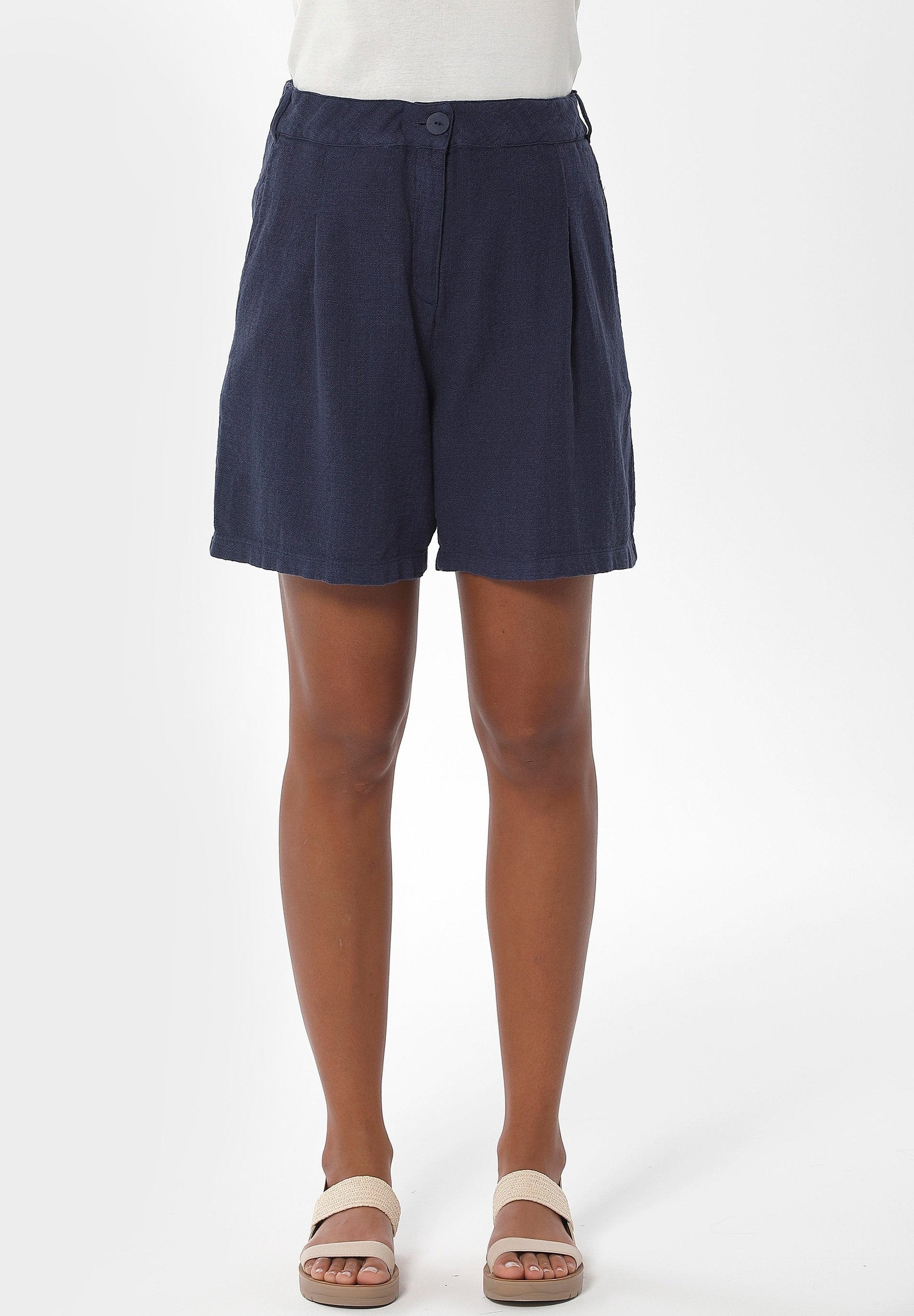 Shorts aus Leinen-Bio Baumwolle Mix mit LENZING™ ECOVERO™