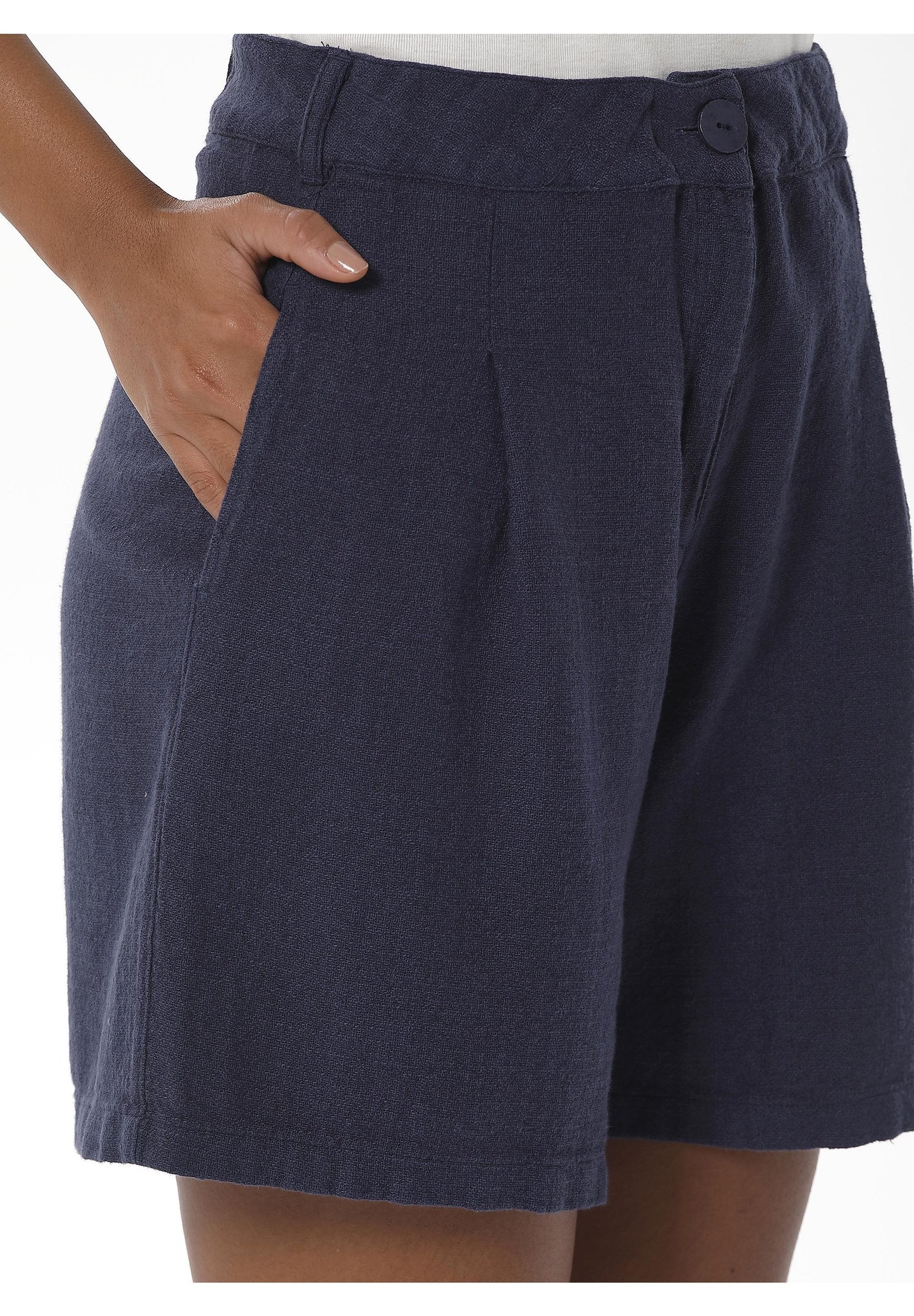 Shorts aus Leinen-Bio Baumwolle Mix mit LENZING™ ECOVERO™