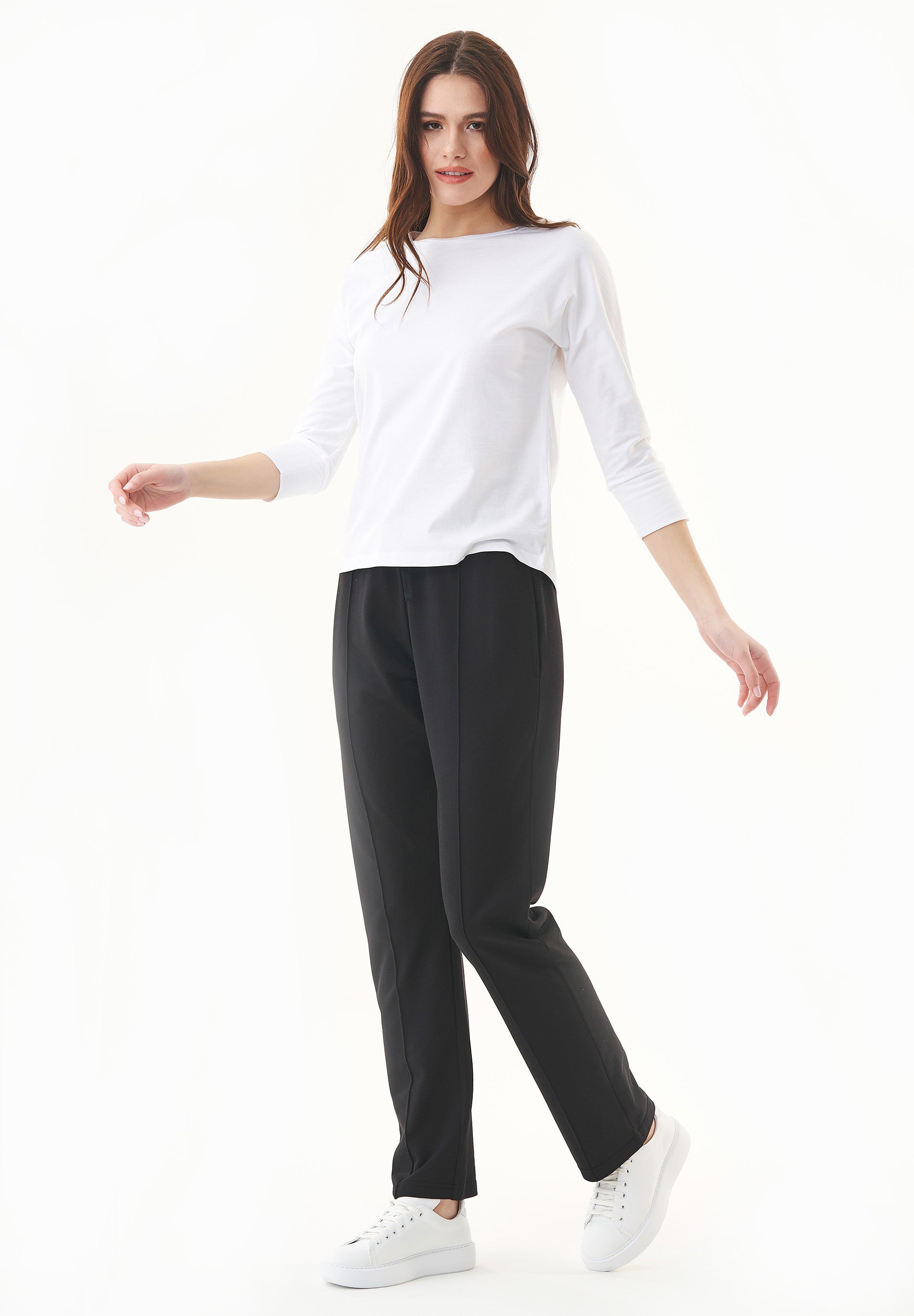 Bio-Baumwoll-Pyjamahose – Uni Schwarz main image 1