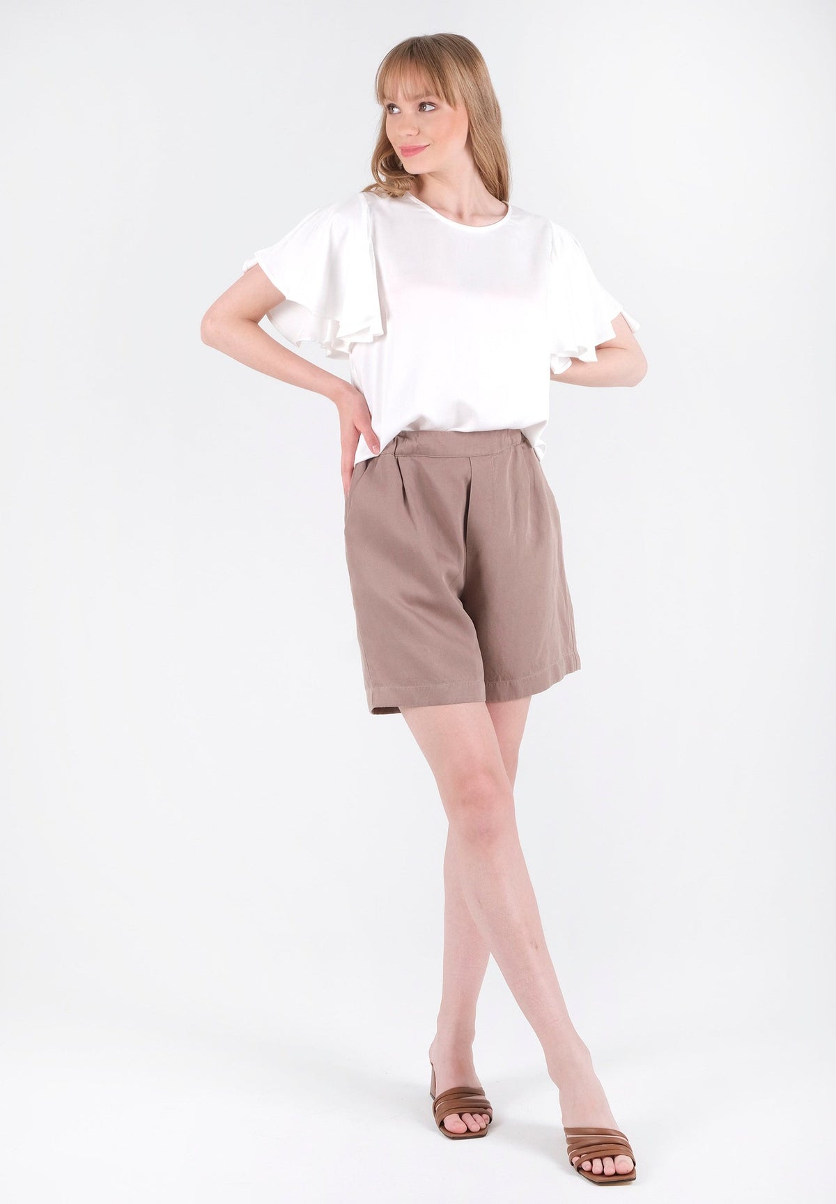 Bluse aus LENZING™ ECOVERO™ mit Volantärmeln – Ansicht 2