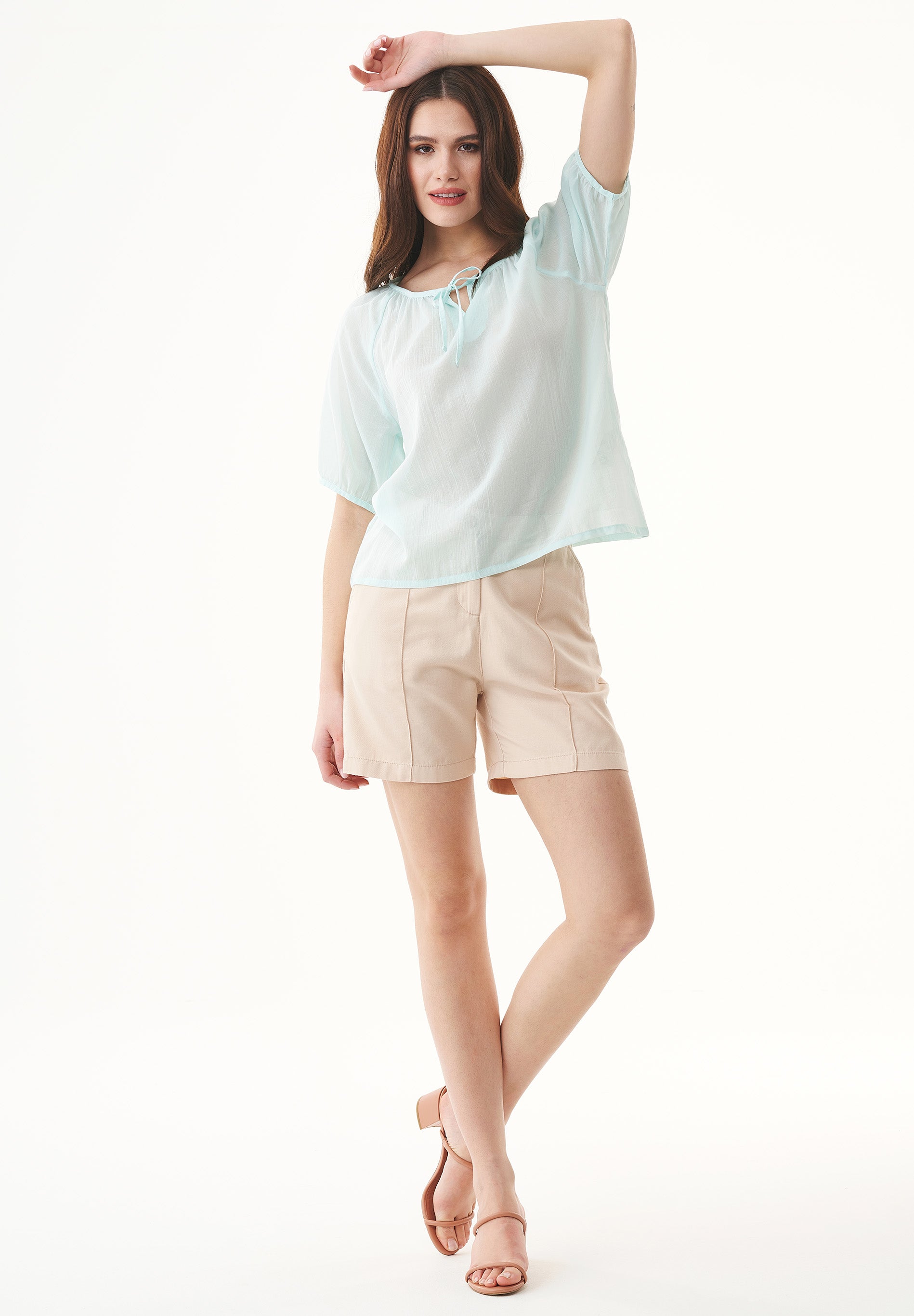 Bluse aus Bio-Baumwoll-Voile