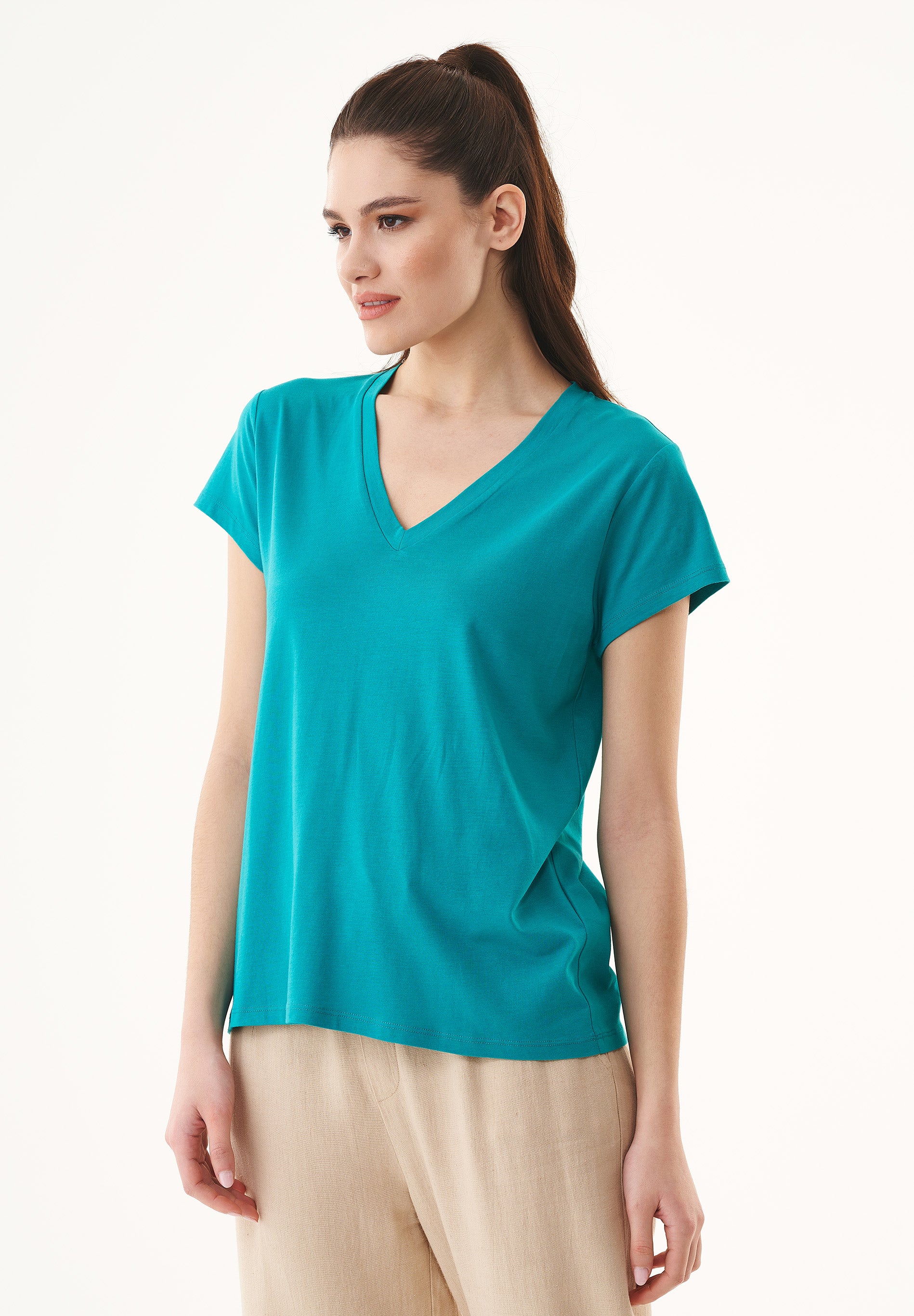 T-Shirt aus TENCEL™ Modal und Bio-Baumwolle