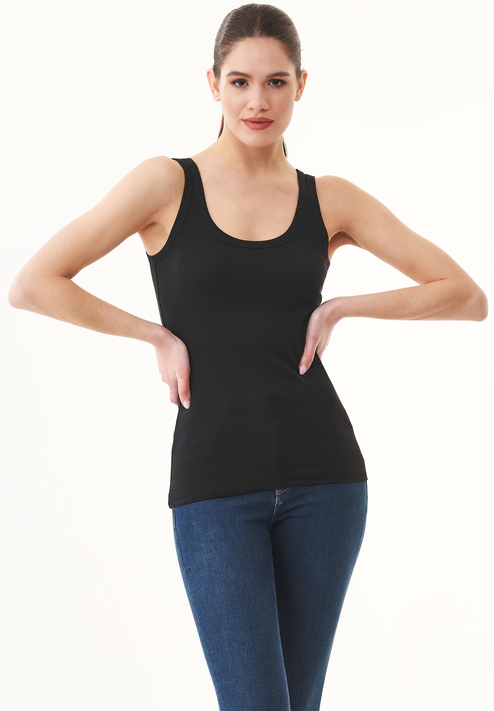 Rib Tank-Top aus Bio-Baumwolle