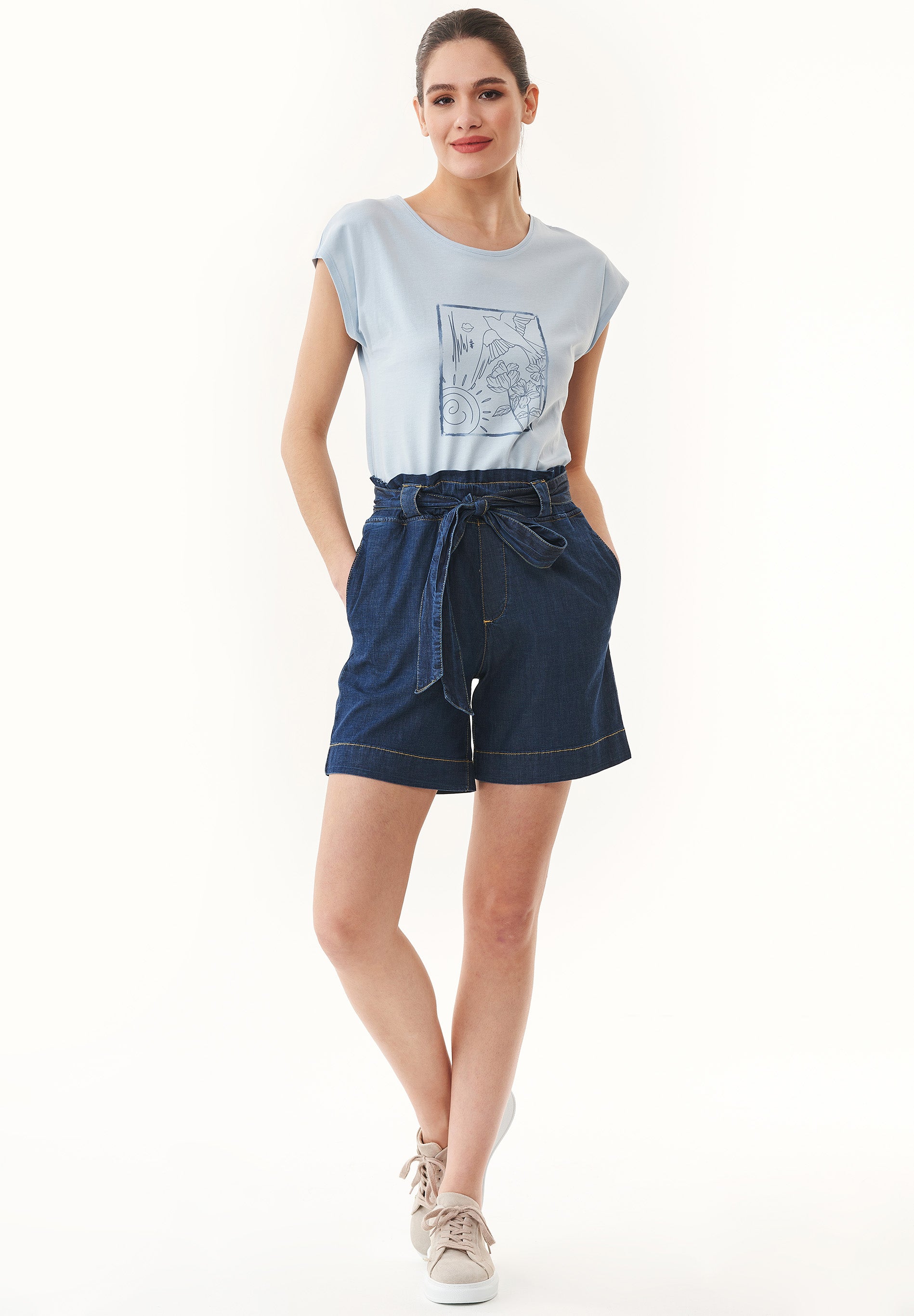T-Shirt aus Bio-Baumwolle mit Print