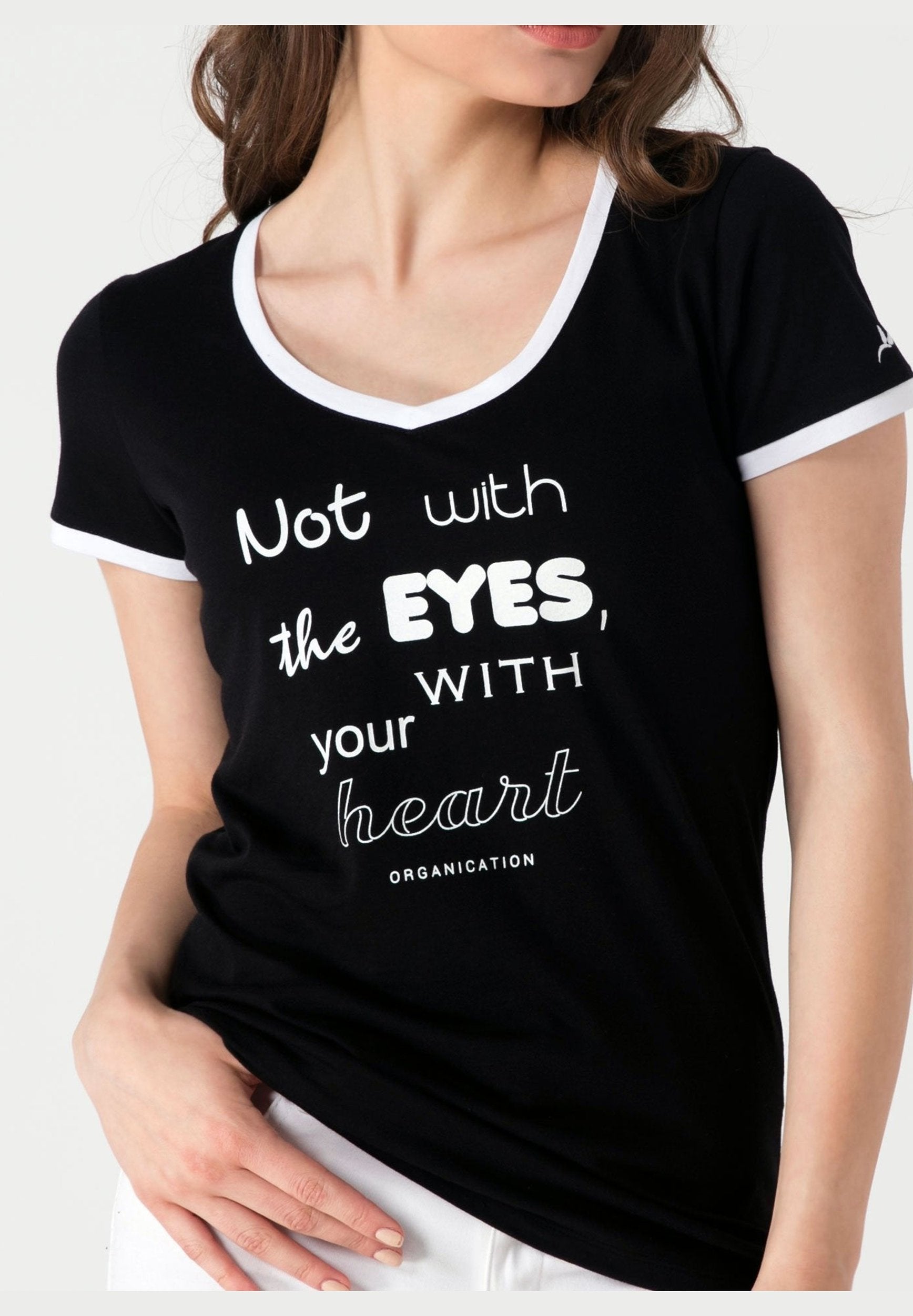T-Shirt aus Bio-Baumwolle mit Text-Print