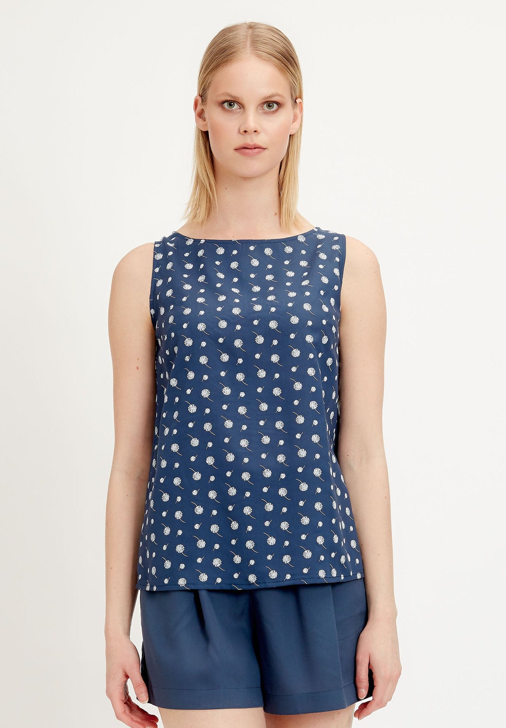 Blusentop aus TENCEL™ Lyocell mit Allover-Print