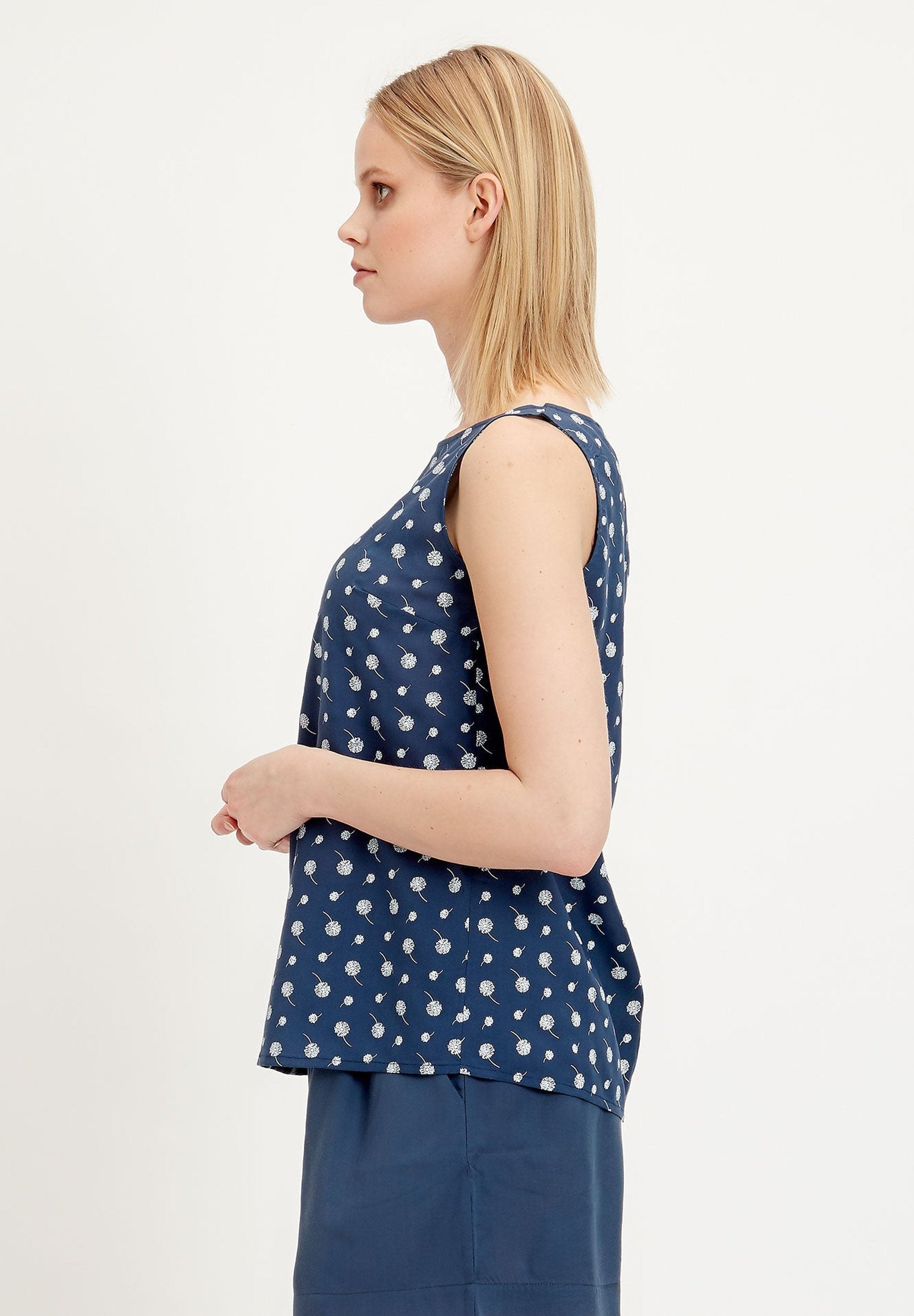 Blusentop aus TENCEL™ Lyocell mit Allover-Print