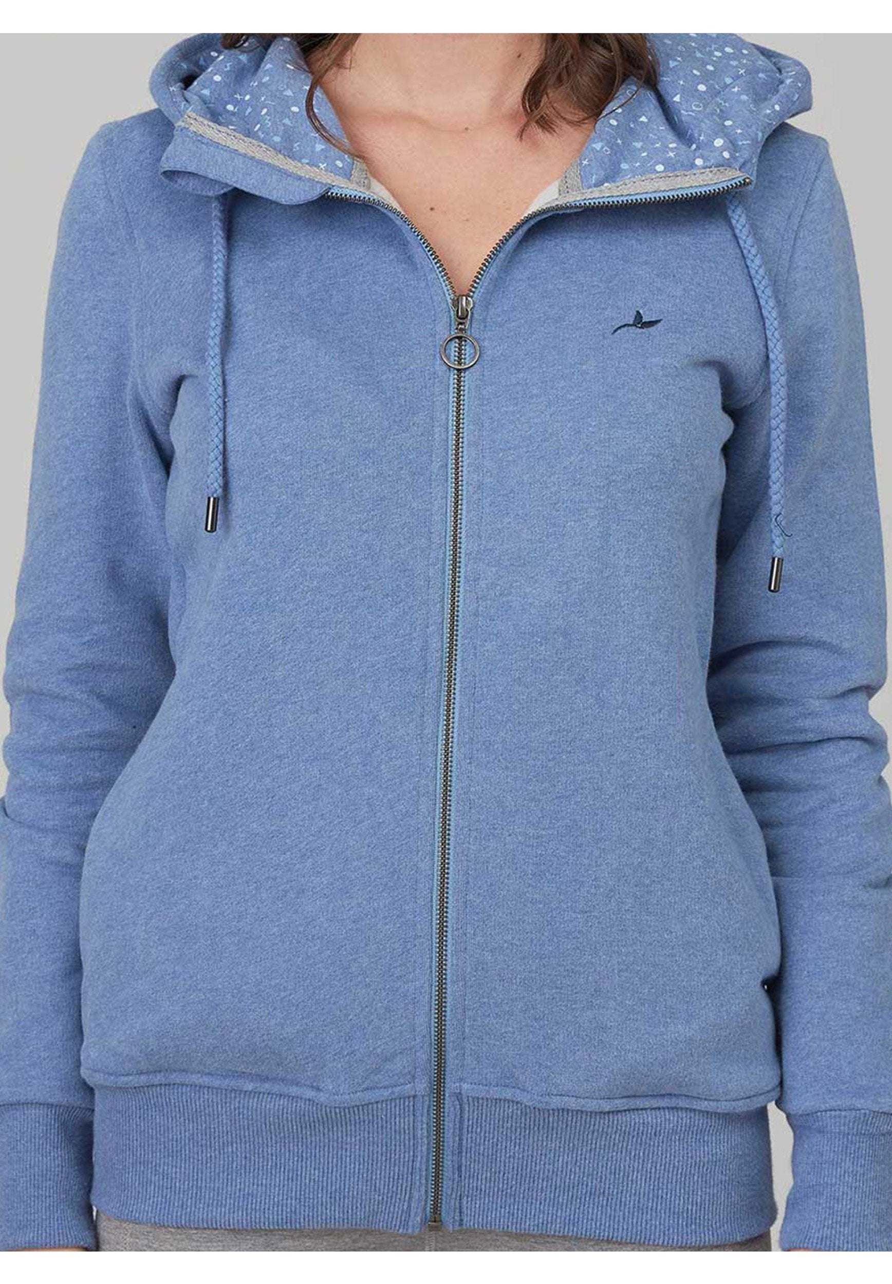 Kapuzensweatjacke aus Bio-Baumwolle Meliert