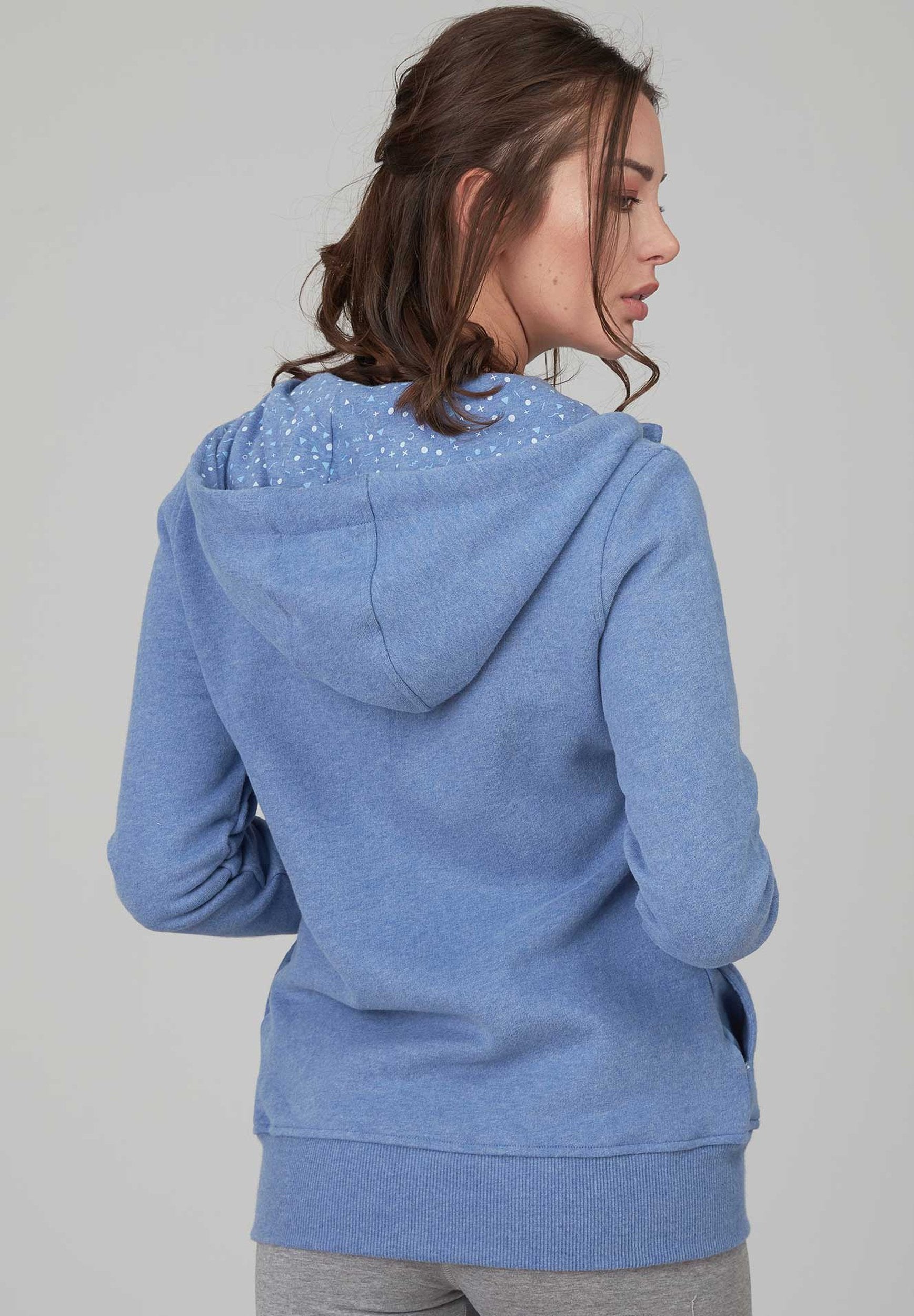 Kapuzensweatjacke aus Bio-Baumwolle Meliert
