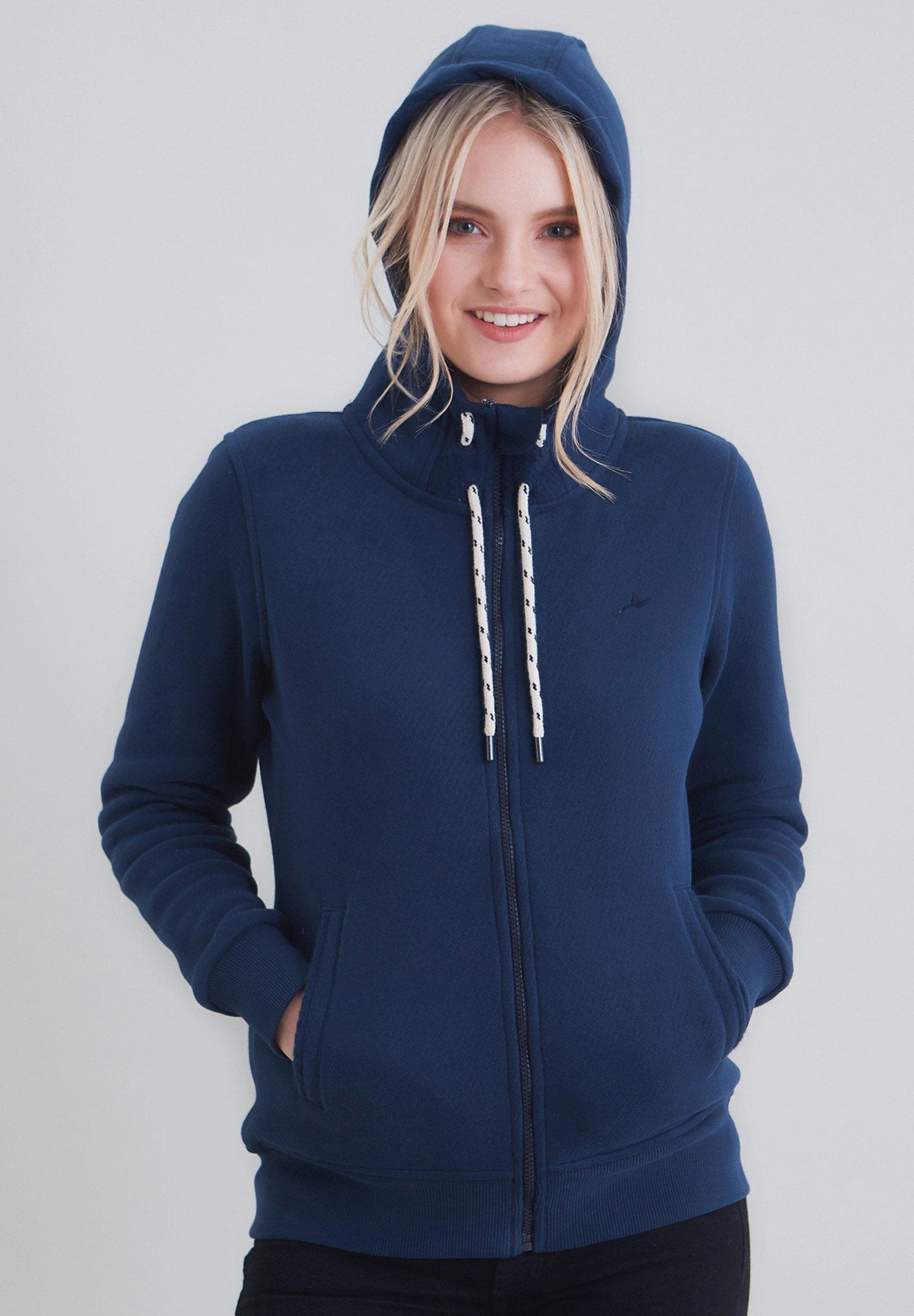 Kapuzensweatjacke mit Kordel detail aus Bio-Baumwolle