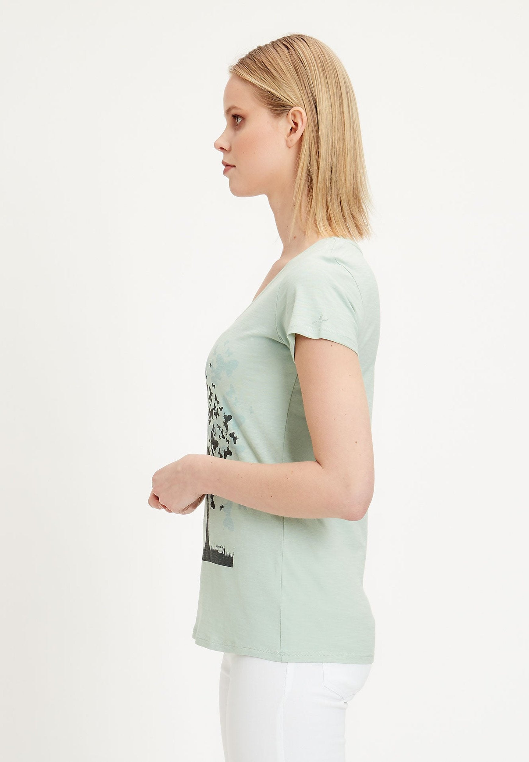 T-Shirt aus Bio-Baumwolle mit Baum-Print