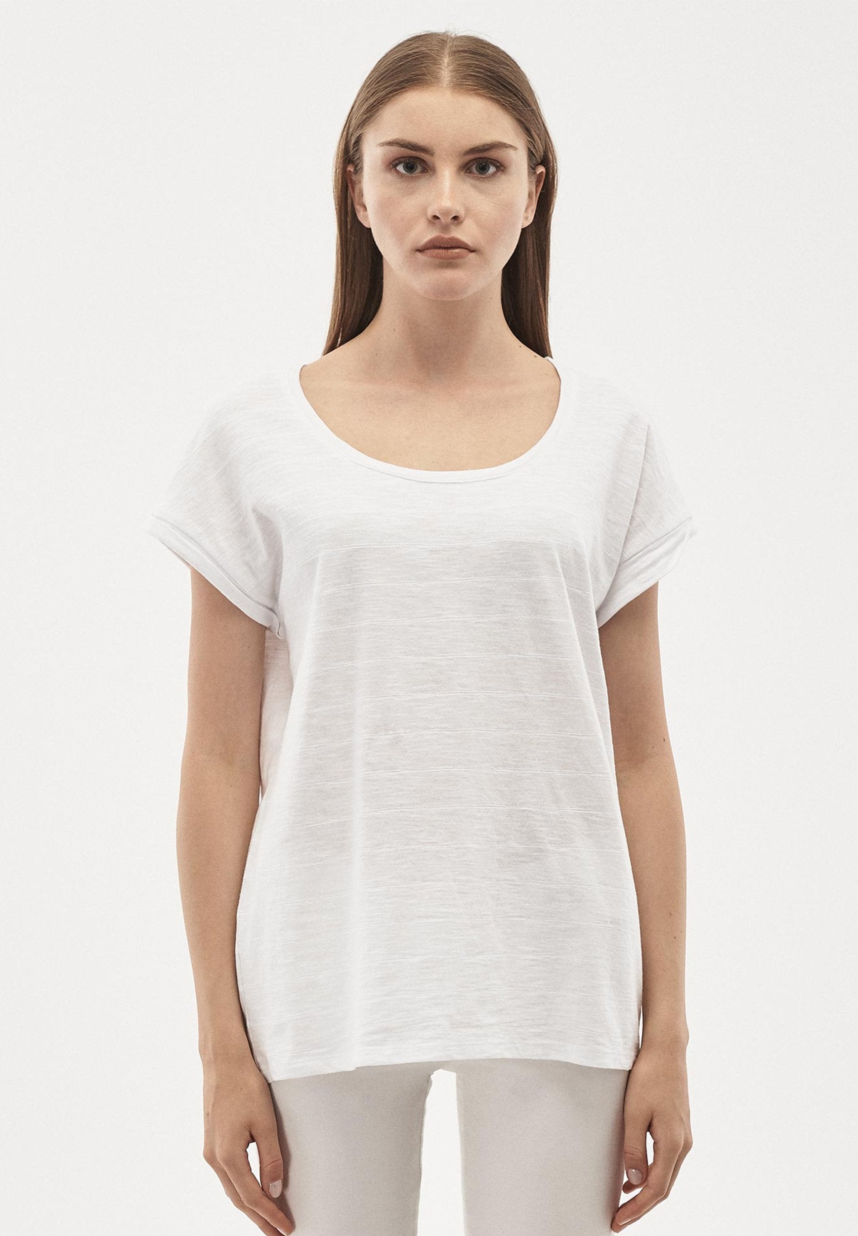 T-Shirt aus Bio-Baumwolle mit Jacquardmuster