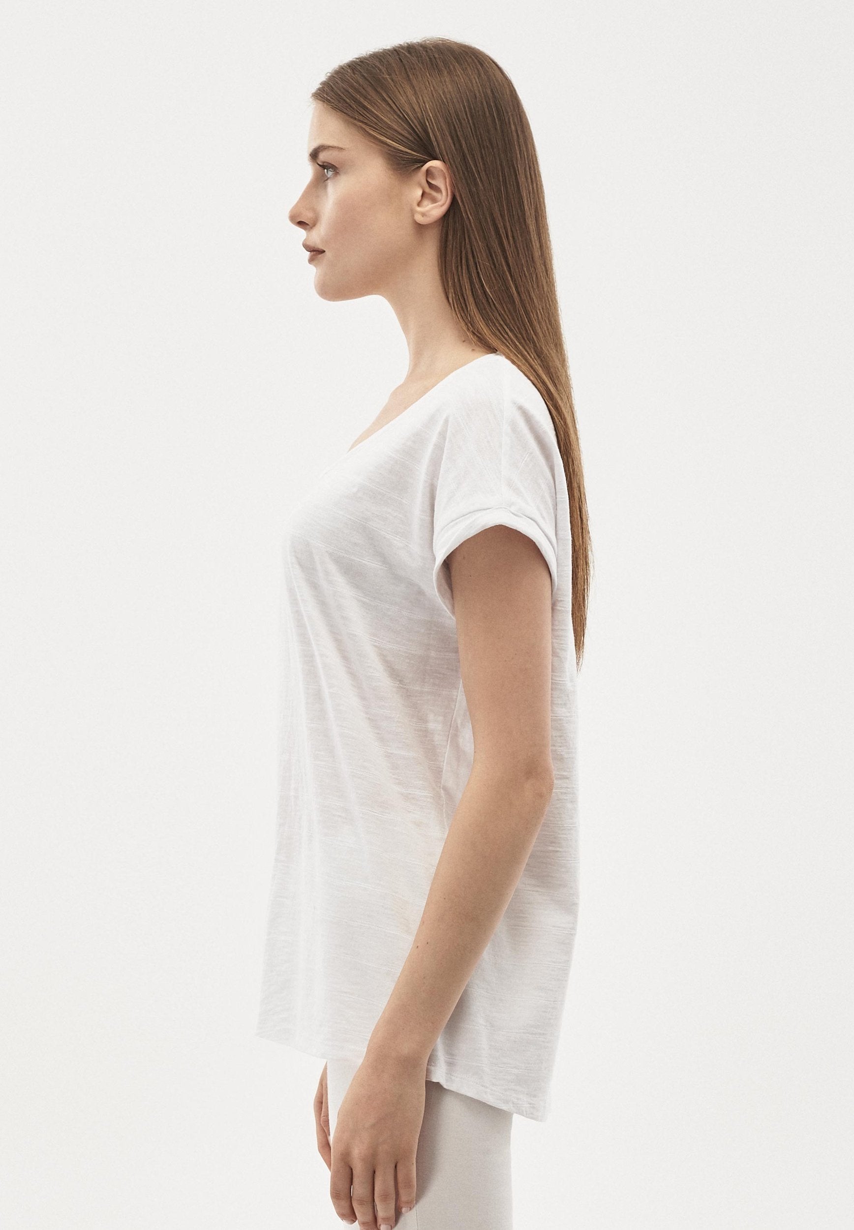 T-Shirt aus Bio-Baumwolle mit Jacquardmuster