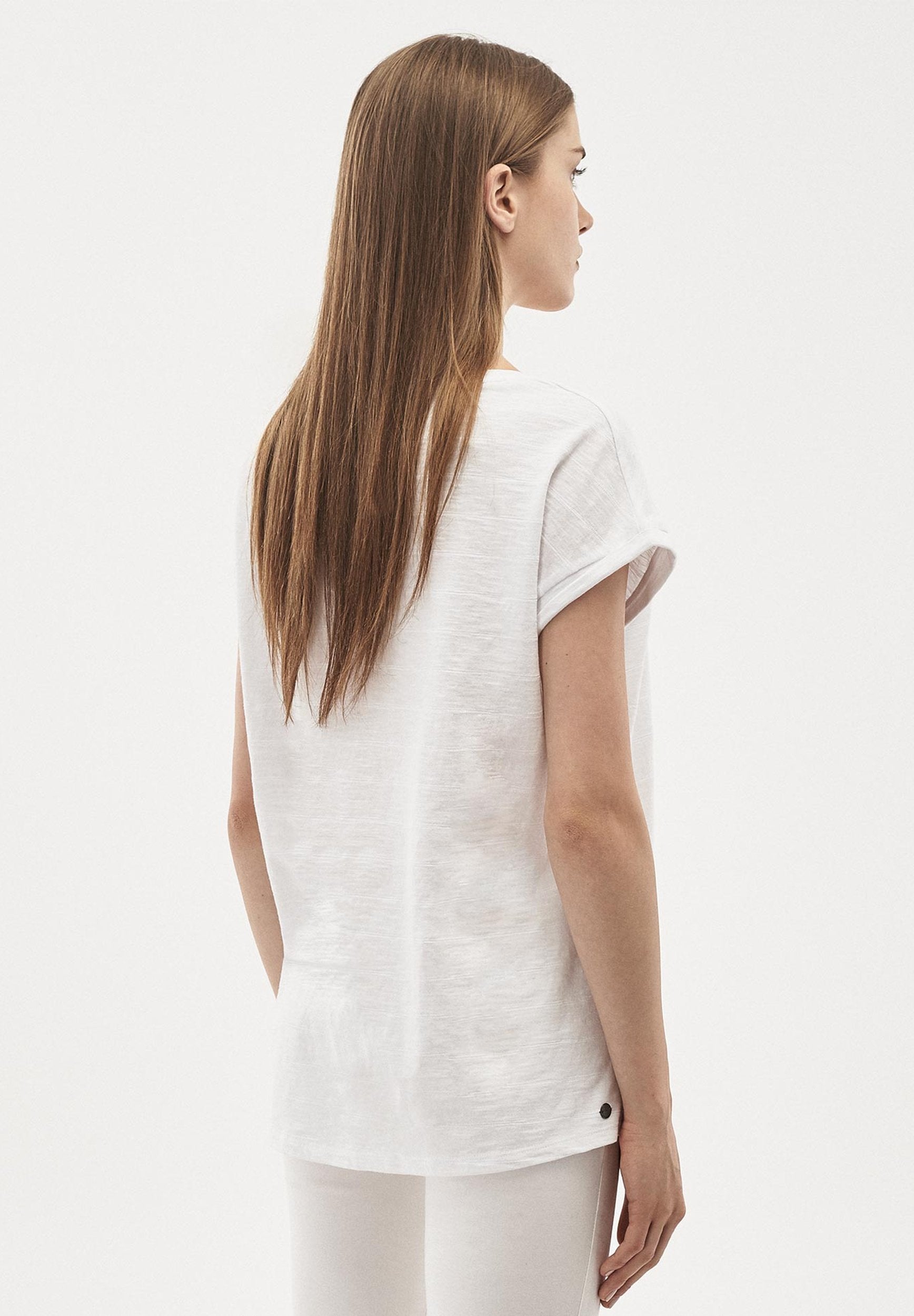 T-Shirt aus Bio-Baumwolle mit Jacquardmuster