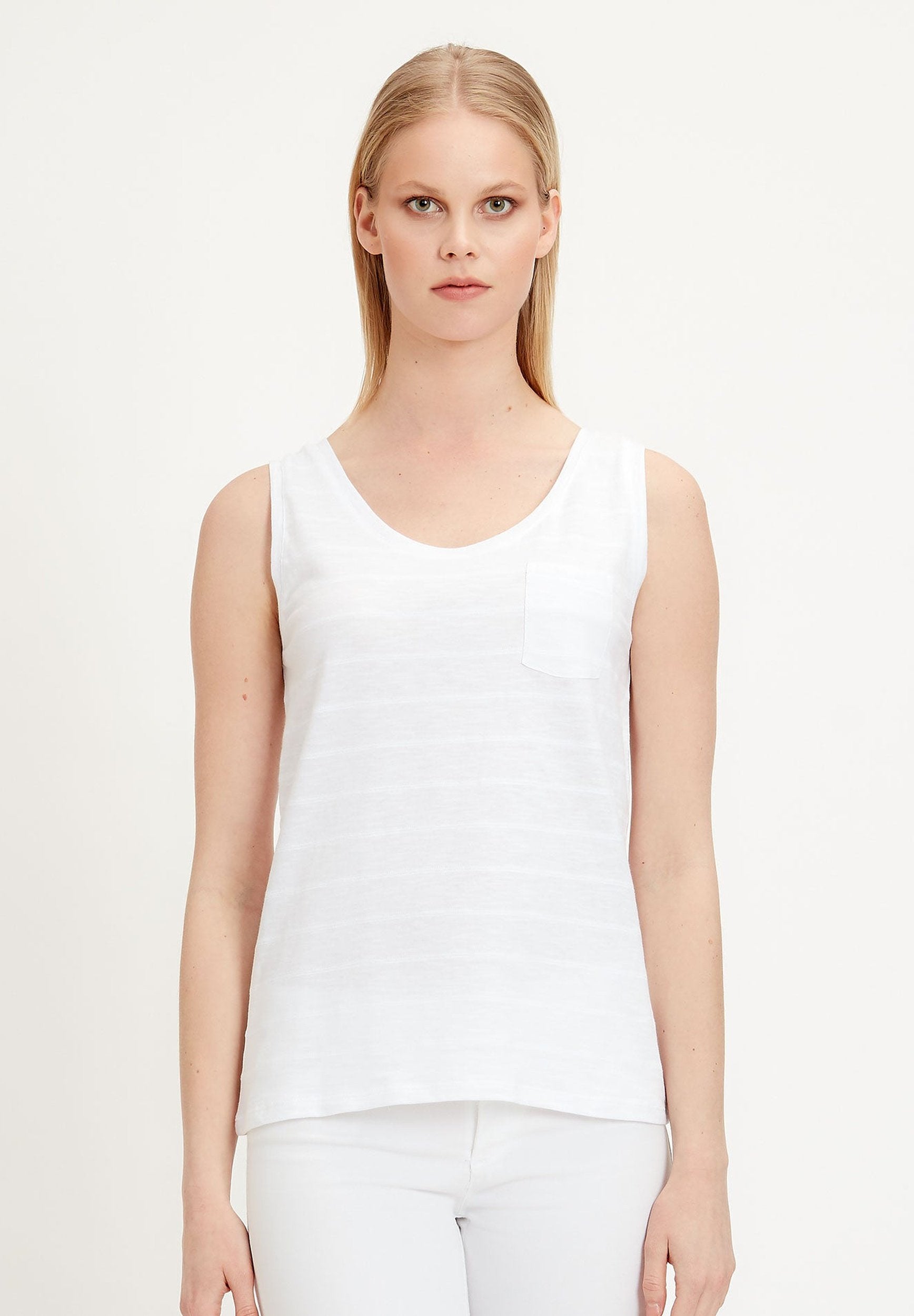 Tank-Top aus Bio-Baumwolle mit Brusttasche