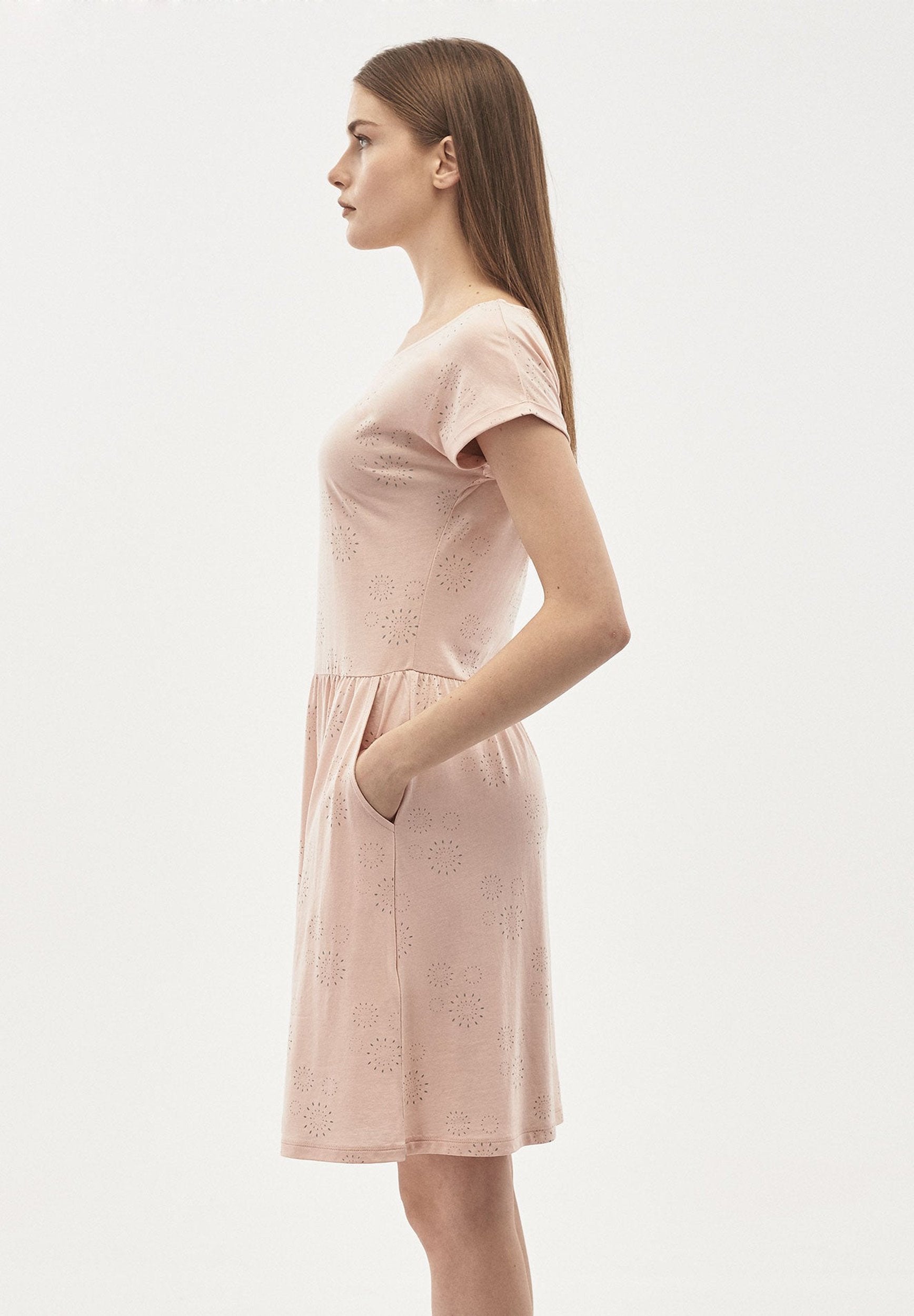 Kleid aus TENCEL™ Lyocell-Mix mit Allover-Print