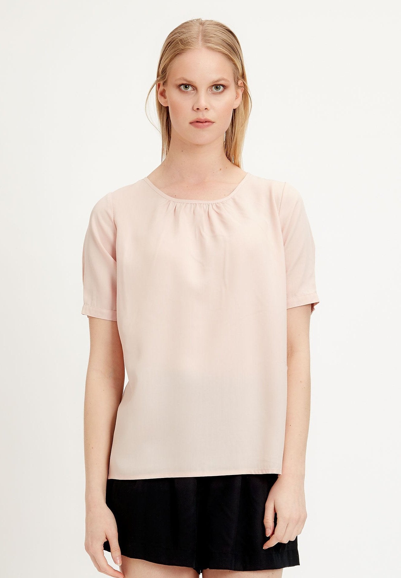 Kurzarm Bluse aus TENCEL™ Lyocell