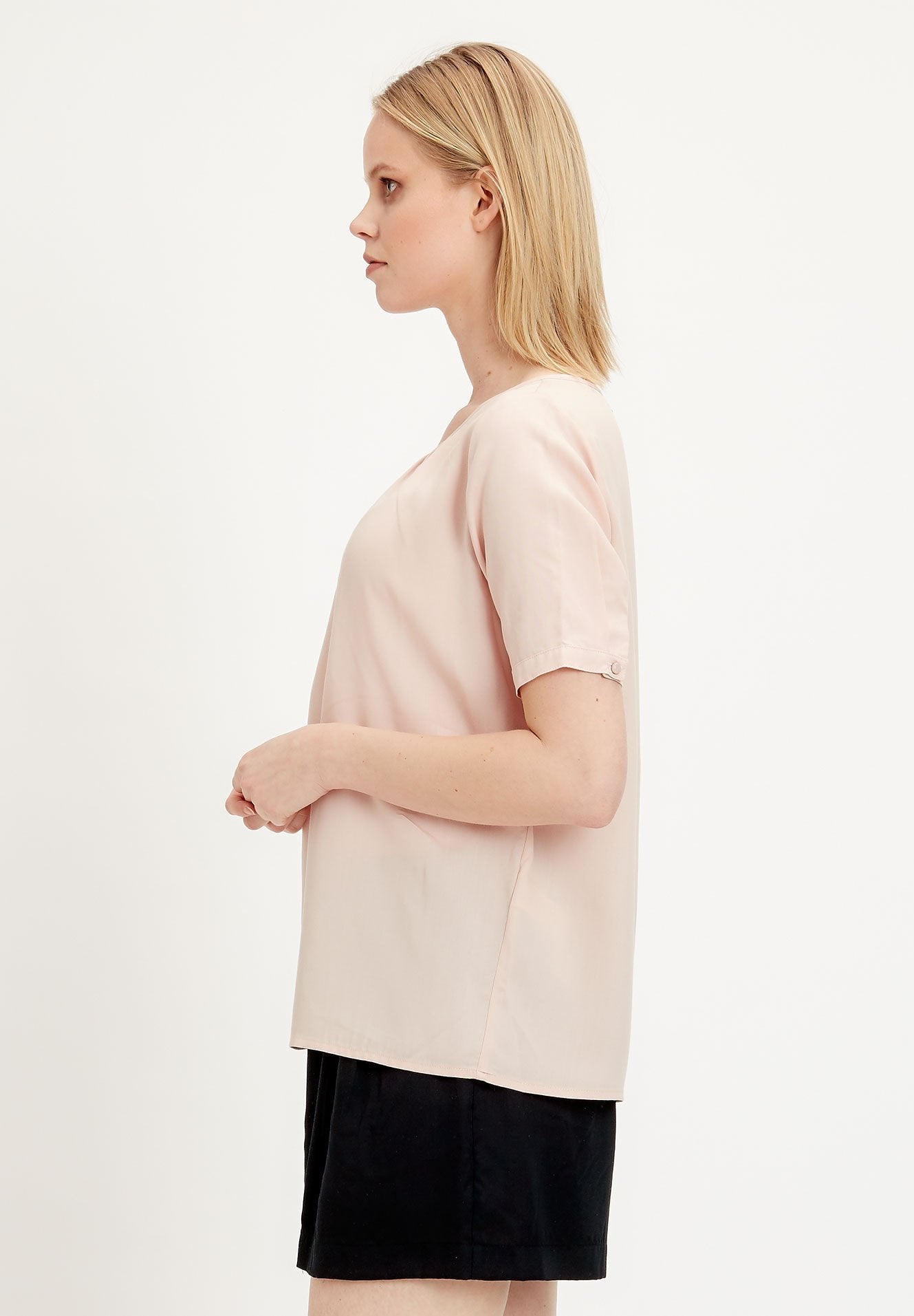 Kurzarm Bluse aus TENCEL™ Lyocell