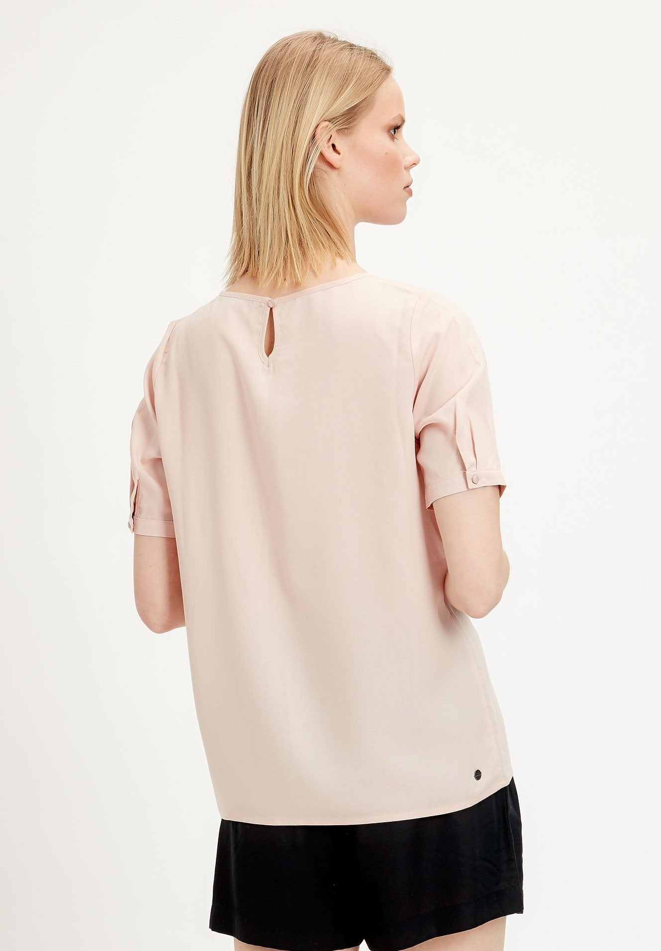 Kurzarm Bluse aus TENCEL™ Lyocell