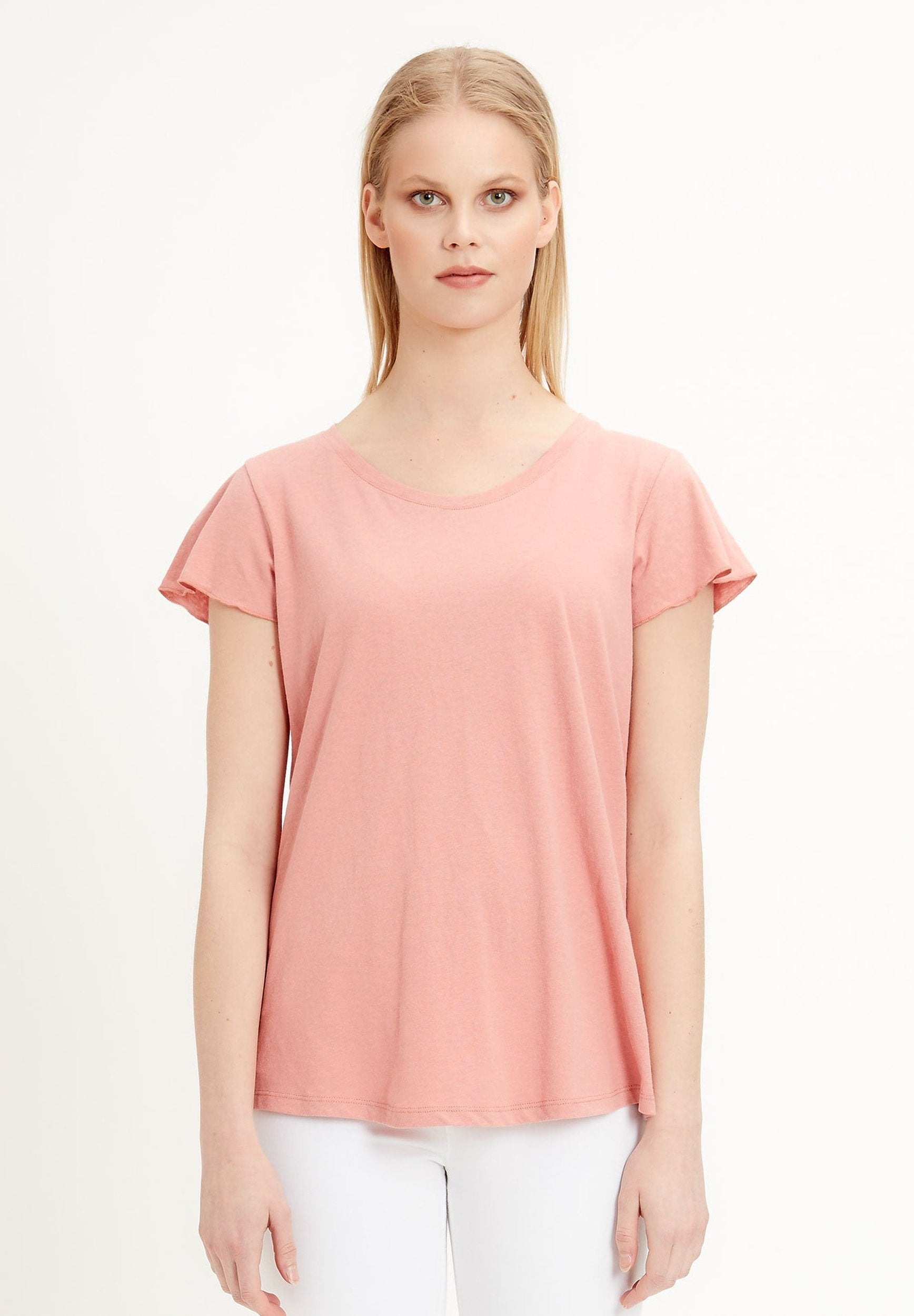 T-Shirt aus Leinen-Bio-Baumwolle-Mix