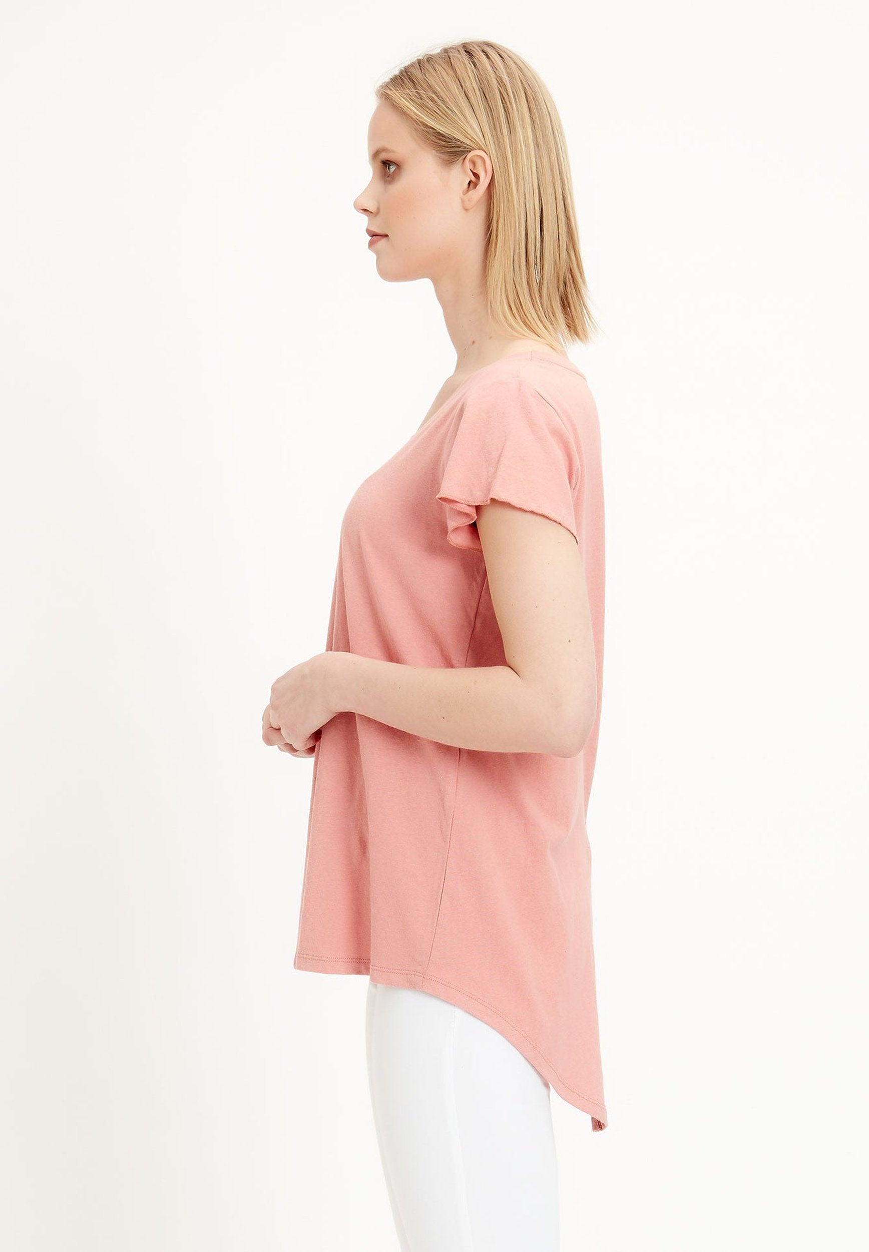 T-Shirt aus Leinen-Bio-Baumwolle-Mix