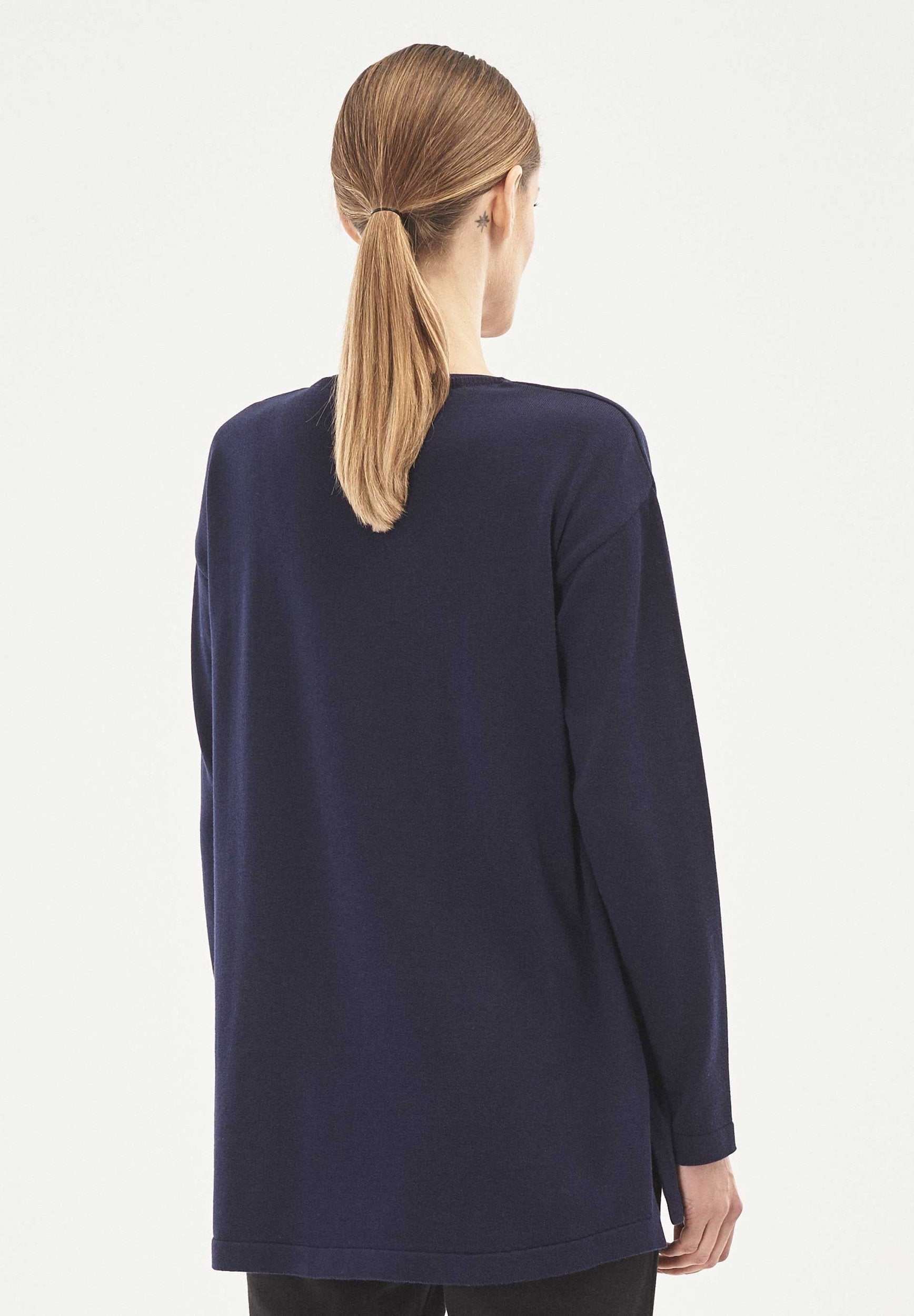 Pullover aus Bio-Baumwolle mit V-Ausschnitt