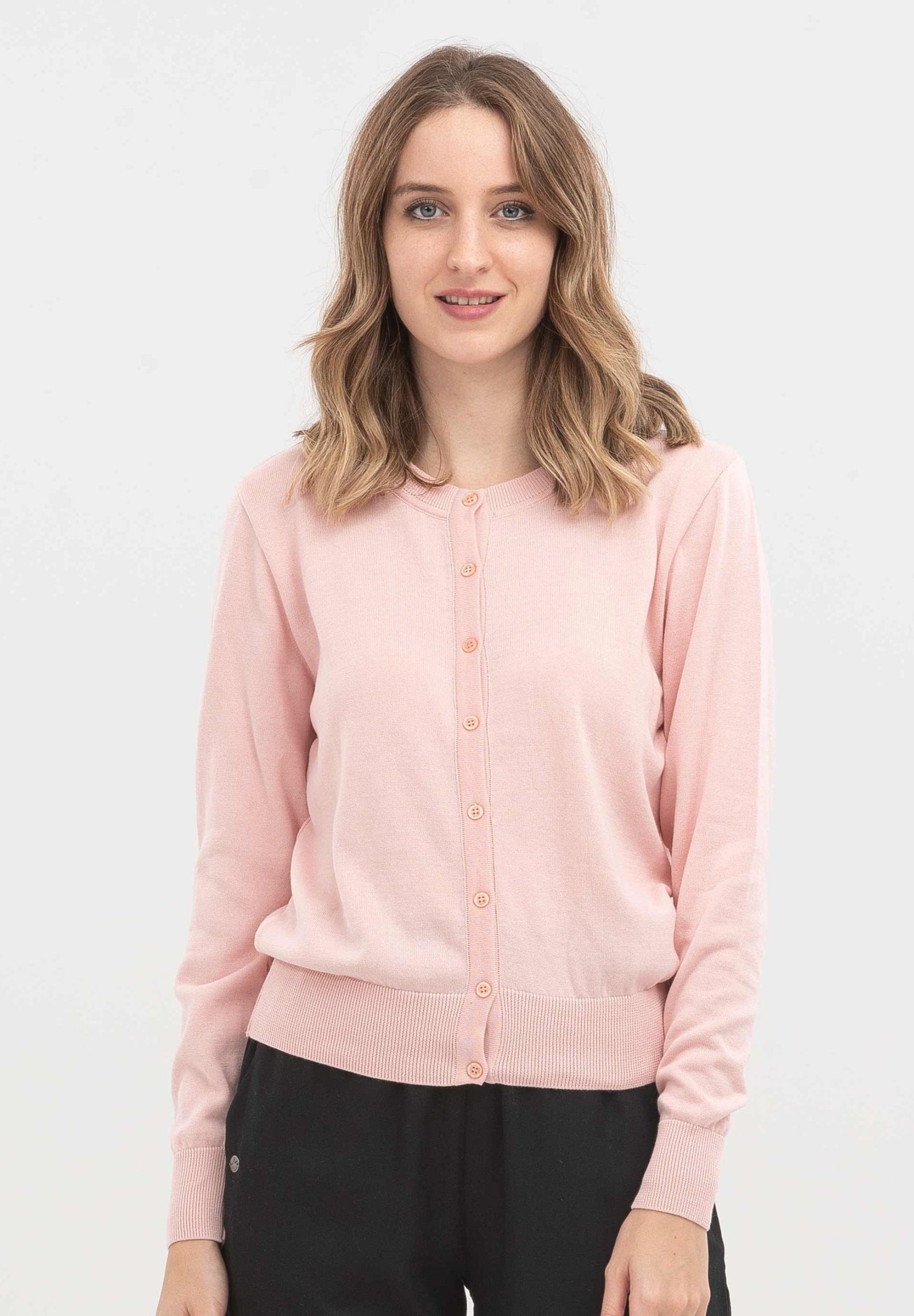 Cardigan aus Bio-Baumwolle mit Knopfleiste
