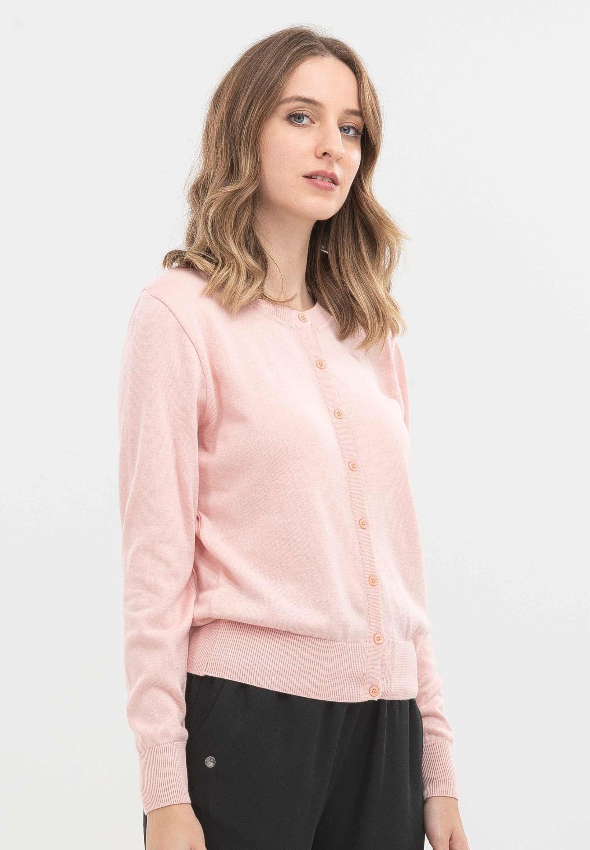 Cardigan aus Bio-Baumwolle mit Knopfleiste
