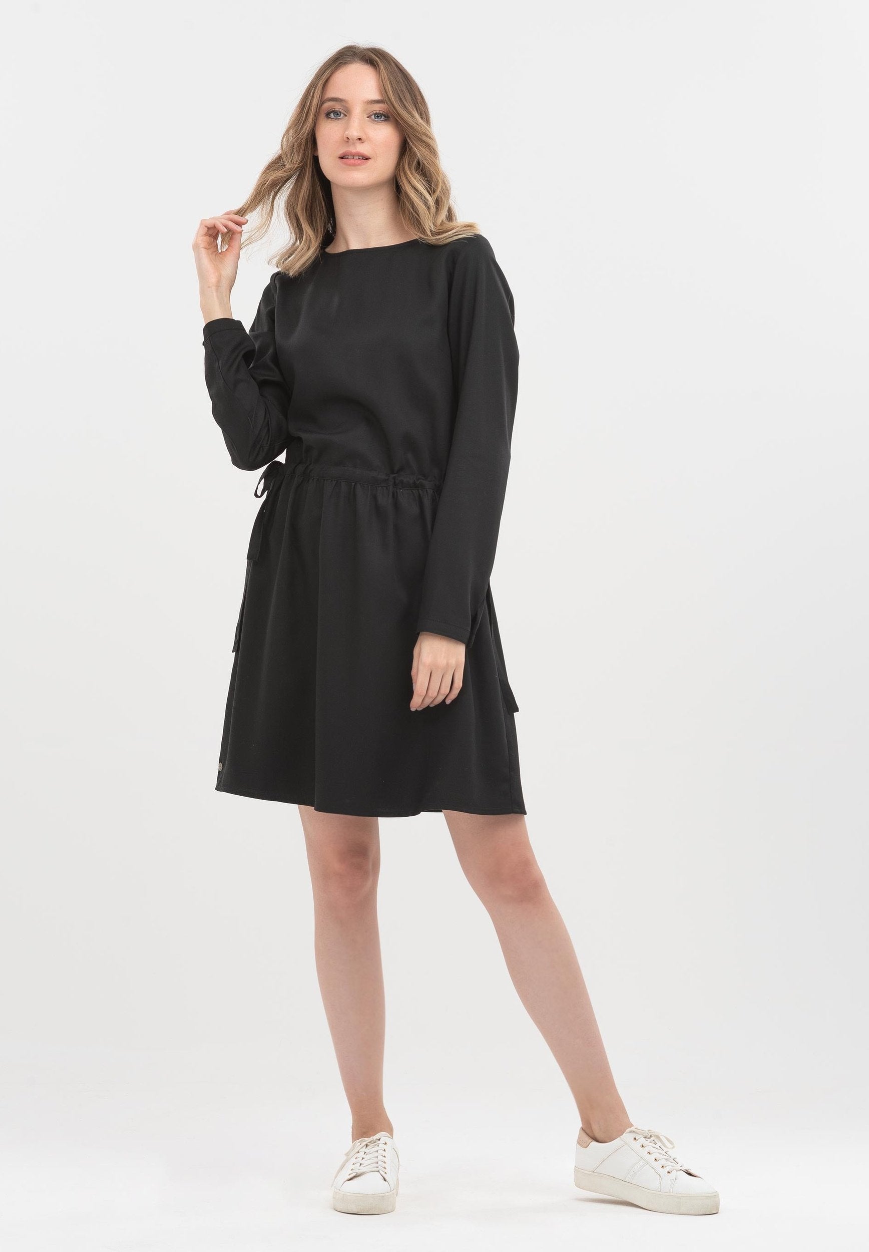 Kleid aus TENCEL™ Lyocell mit U-Boot-Ausschnitt