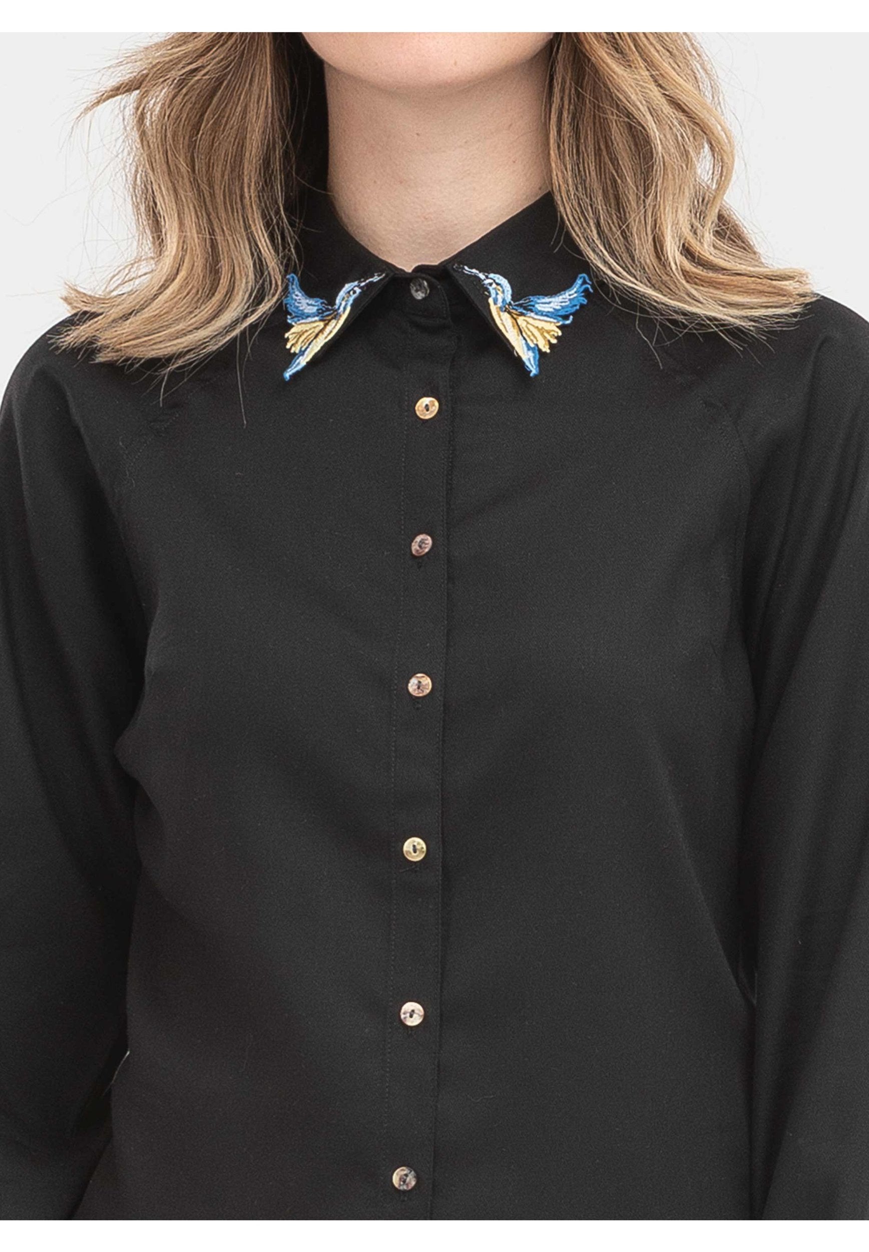 Hemdbluse aus TENCEL™ Lyocellmit Raglanärmeln