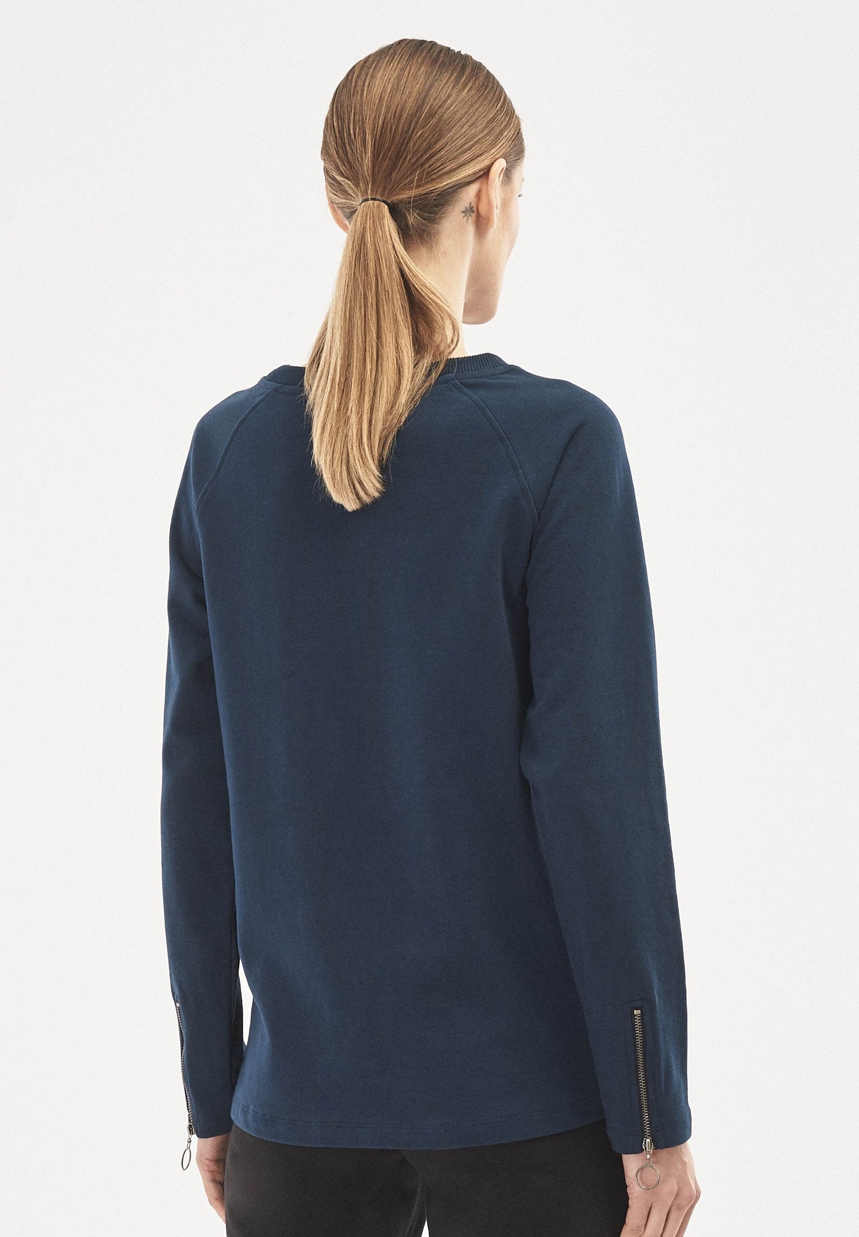Sweatshirt aus Bio-Baumwolle mit stylischem Saum