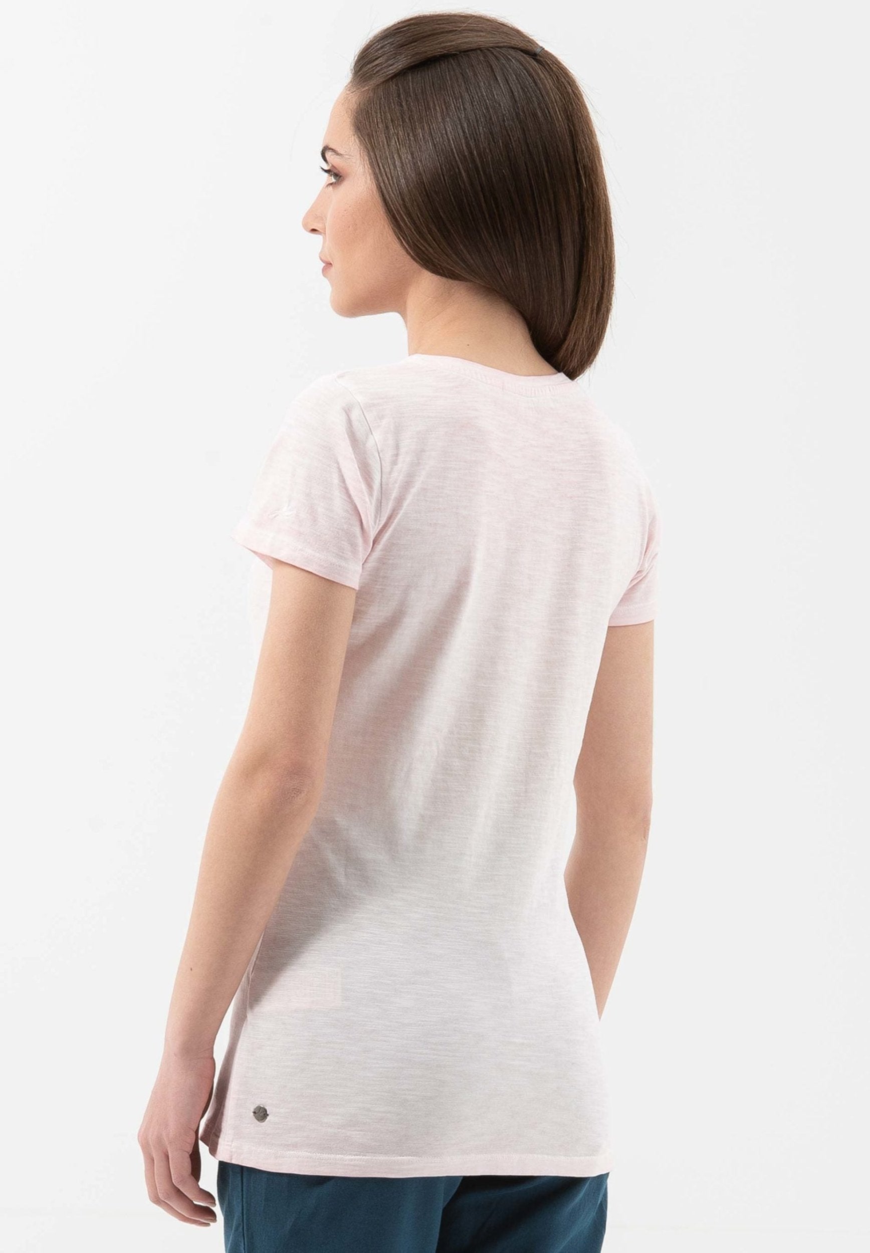 Garment Dyed T-Shirt aus Bio-Baumwolle mit Blatt-Print