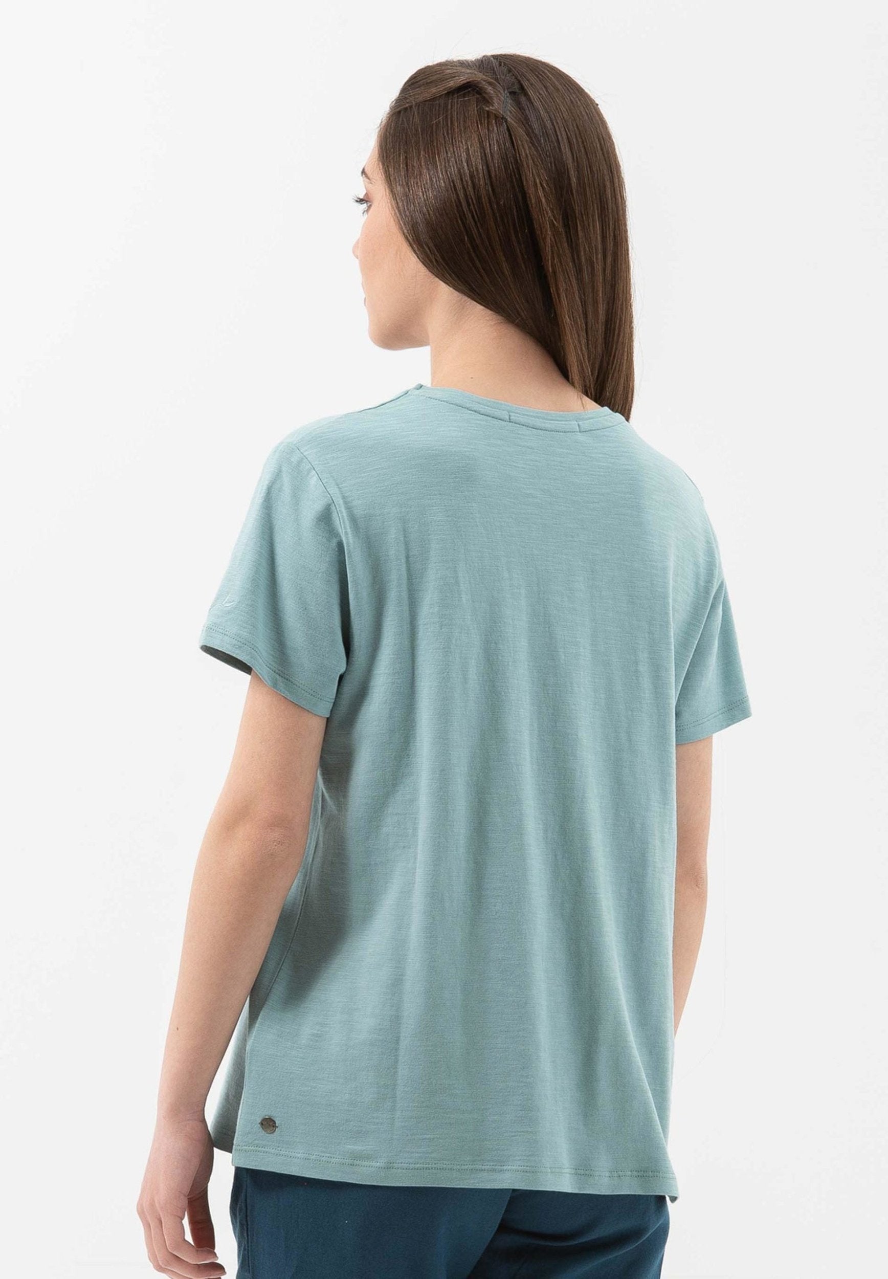 Basic T-Shirt aus Bio-Baumwolle mit V-Ausschnitt