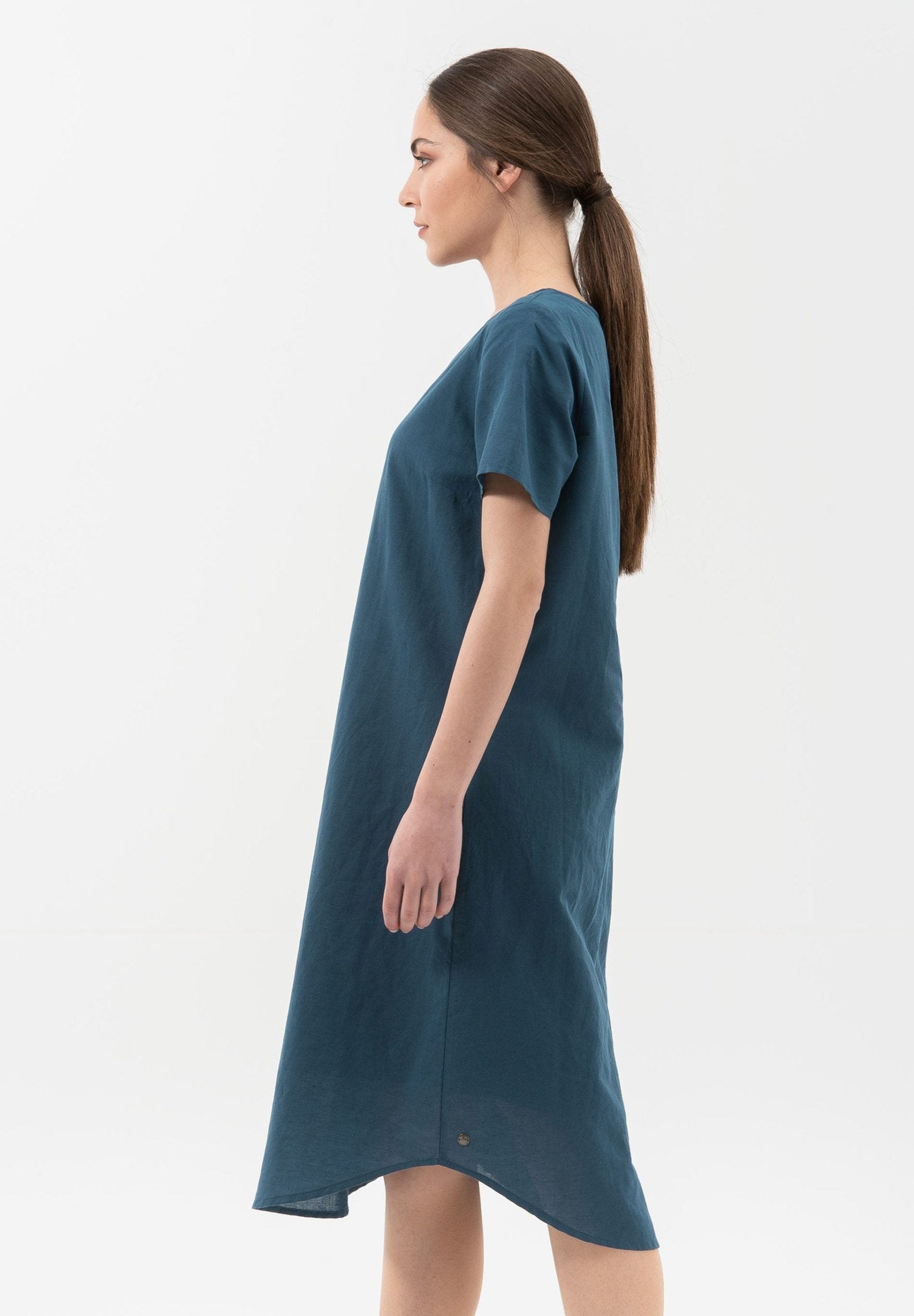 Kleid aus Leinen mit Bio-Baumwolle