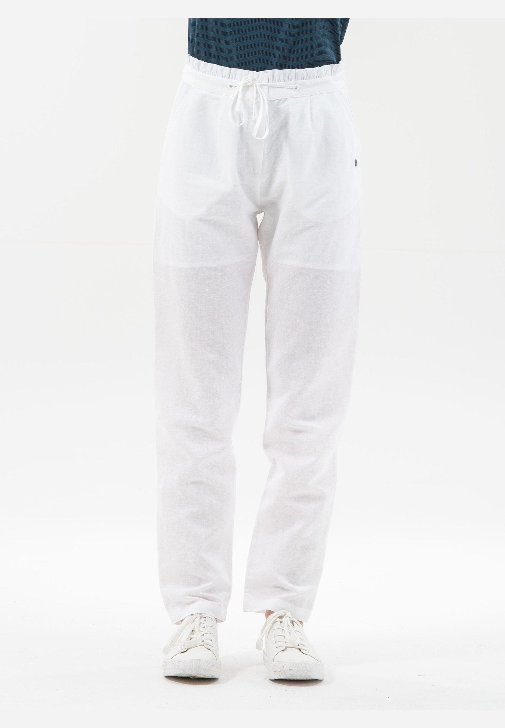 Paperbag-Hose aus Leinen mit Bio-Baumwolle | Nachhaltige Damenmode