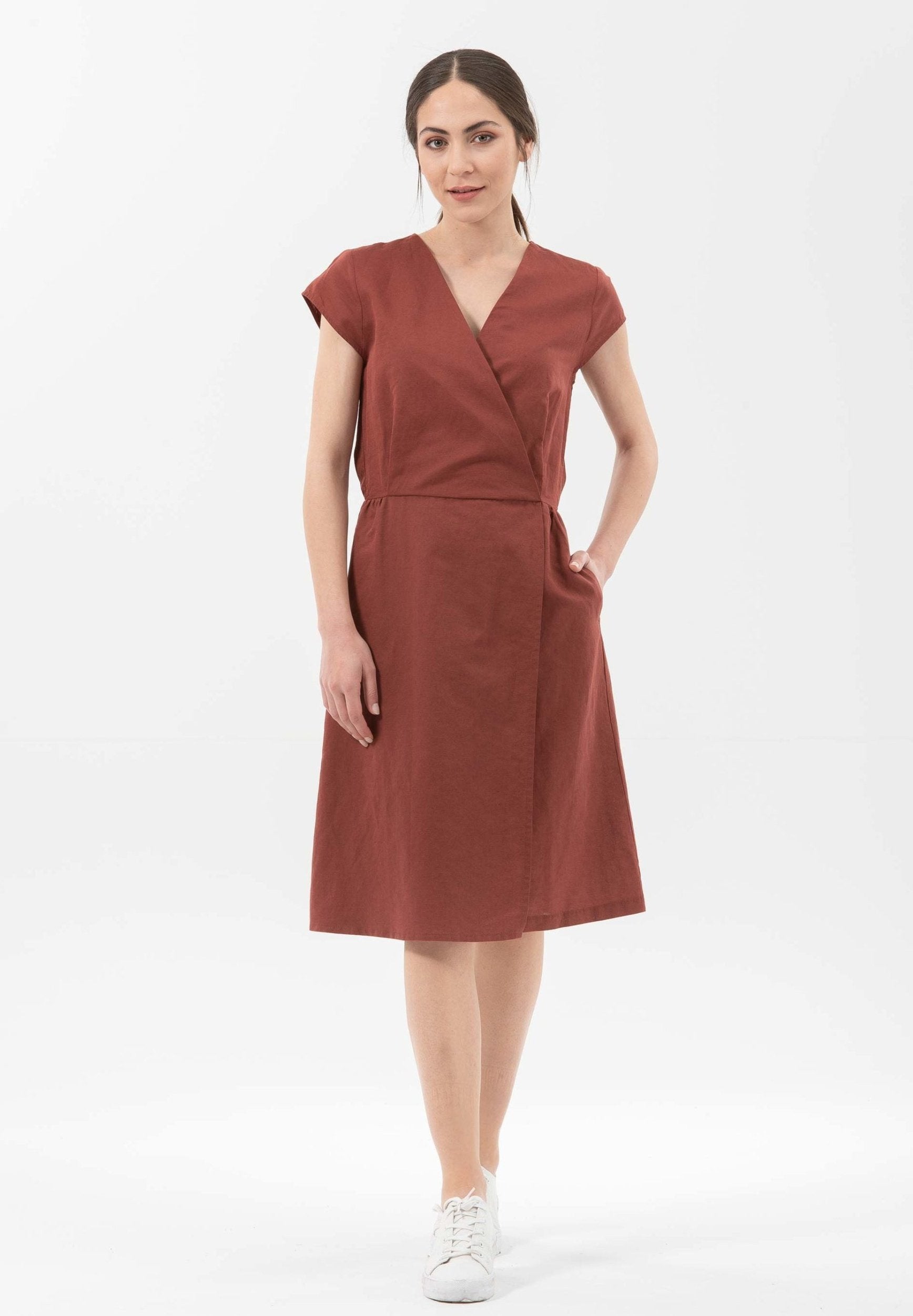 Kleid aus Leinen mit Bio-Baumwolle