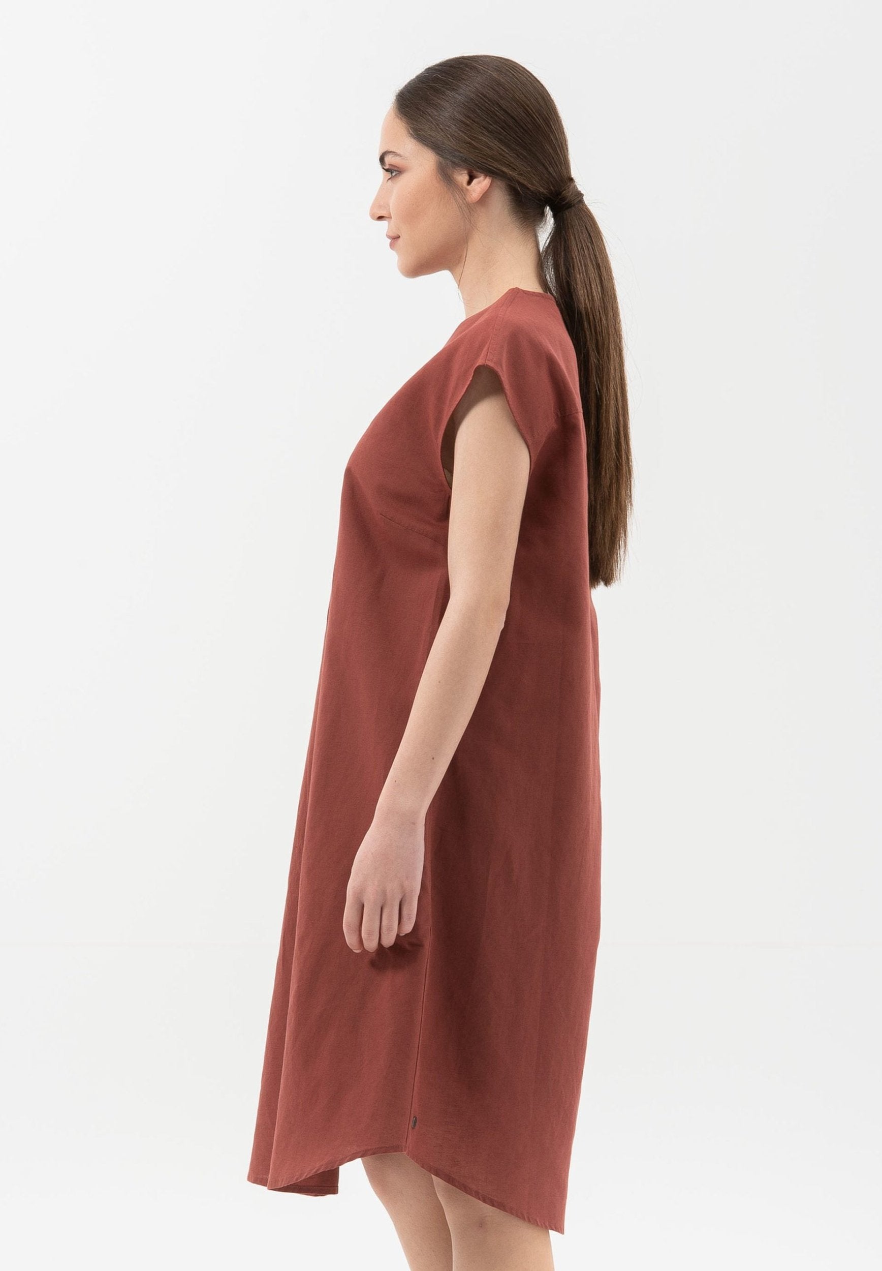 Kleid aus Leinen mit Bio-Baumwolle