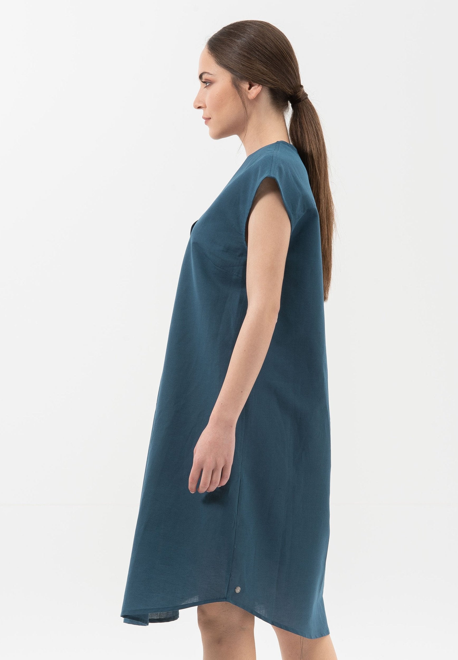 Kleid aus Leinen mit Bio-Baumwolle