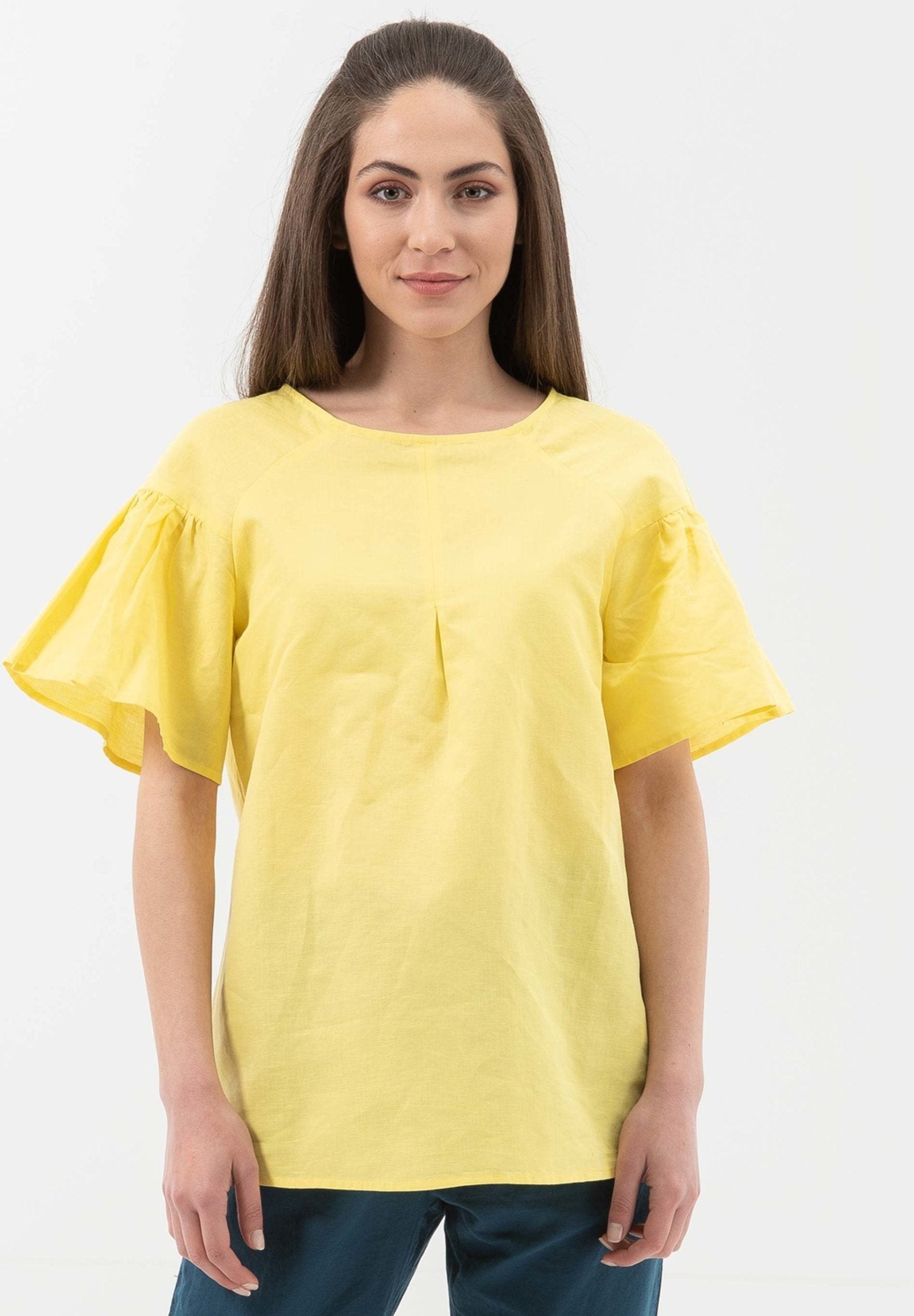 Bluse aus Leinen mit Bio-Baumwolle | Nachhaltige Damenmode