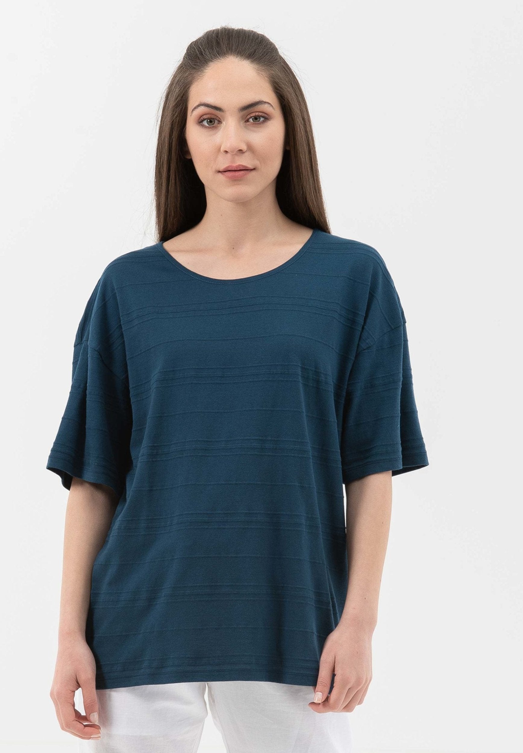 T-Shirt aus Bio-Baumwolle mit halblangen Ärmeln | Nachhaltige Damenmode