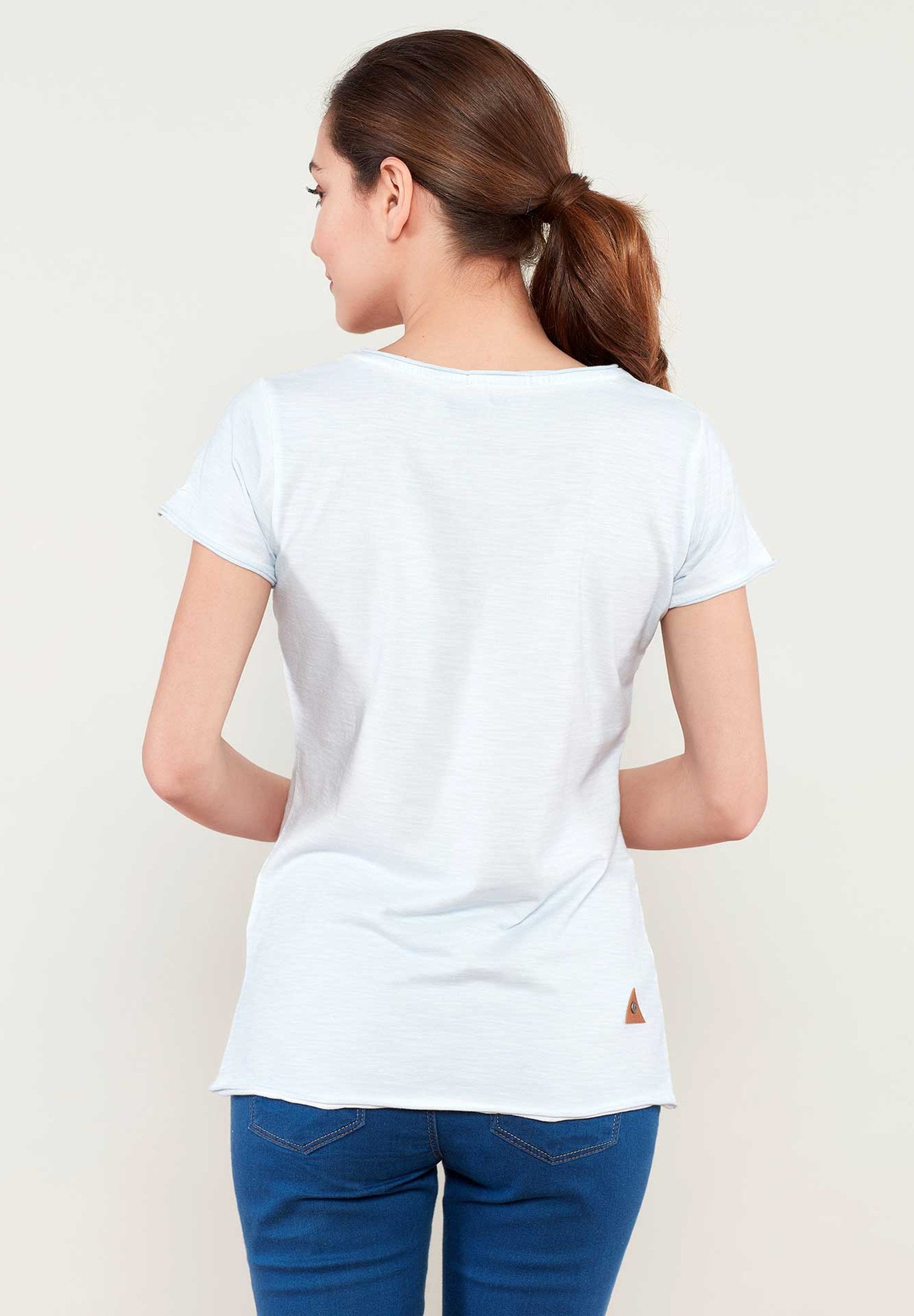 Bedrucktes T-Shirt aus Bio-Baumwolle mit Blumen Motive