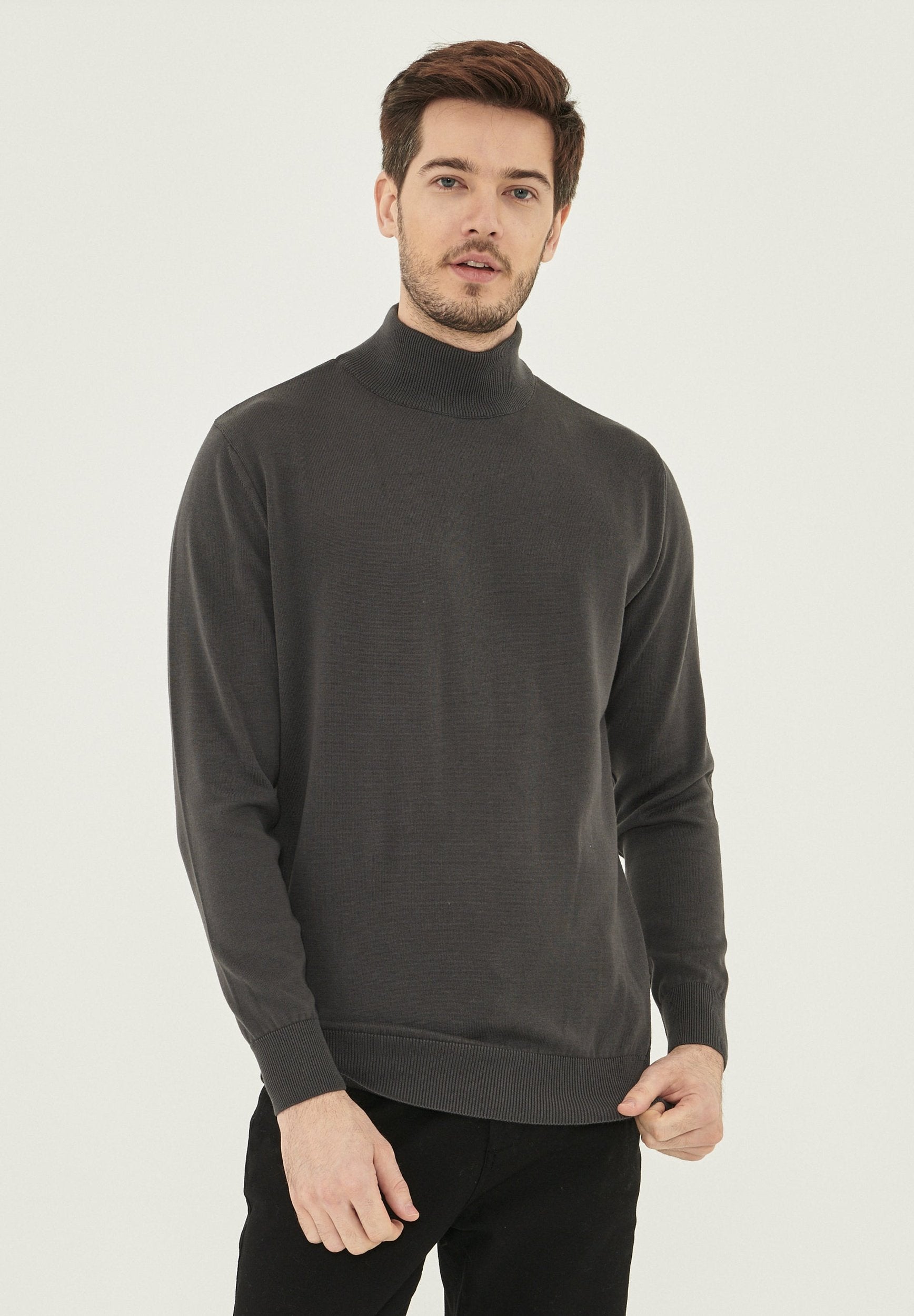 Rollkragenpullover aus Bio-Baumwolle