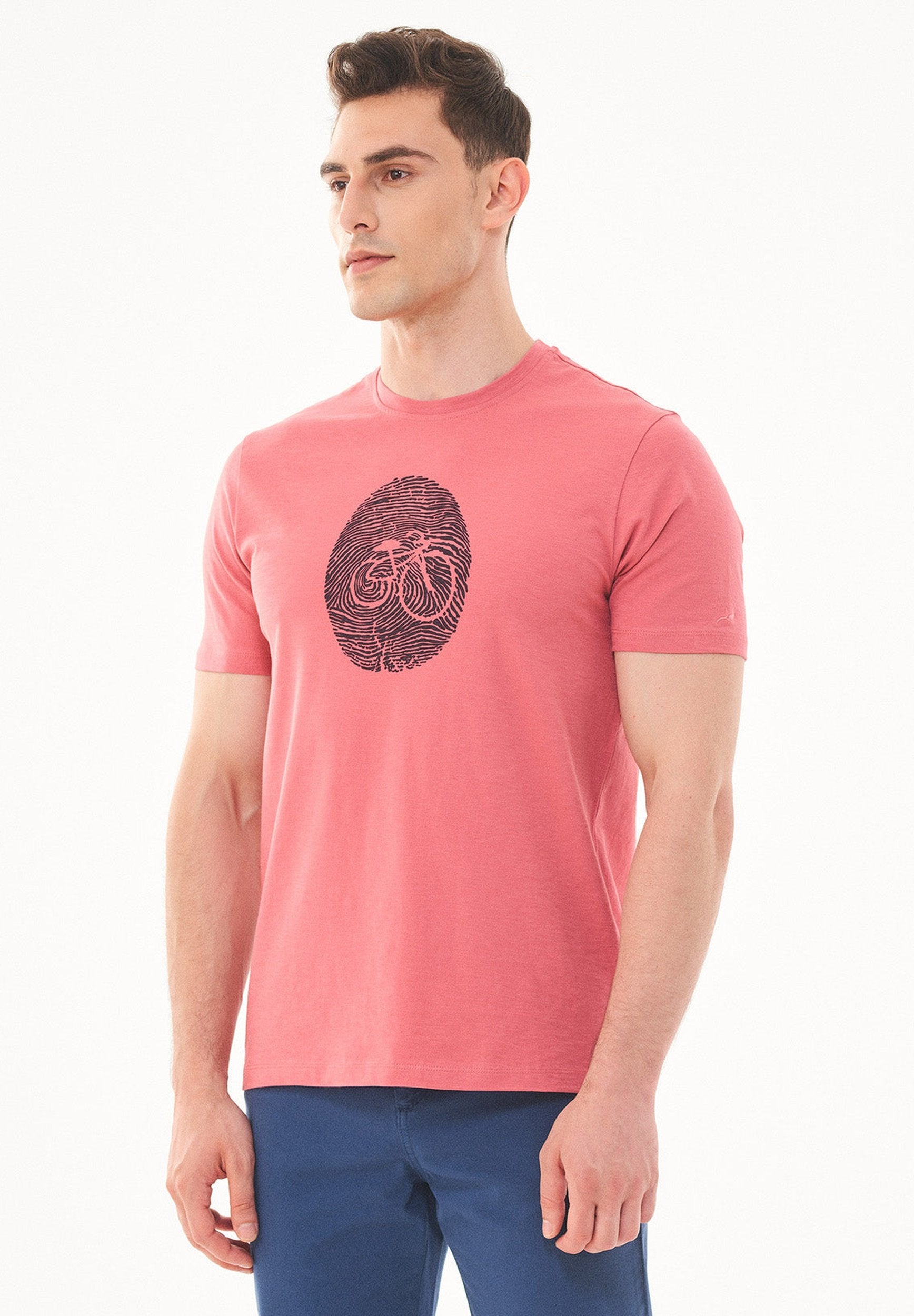 T-Shirt aus Bio-Baumwolle mit Fahrrad-Print