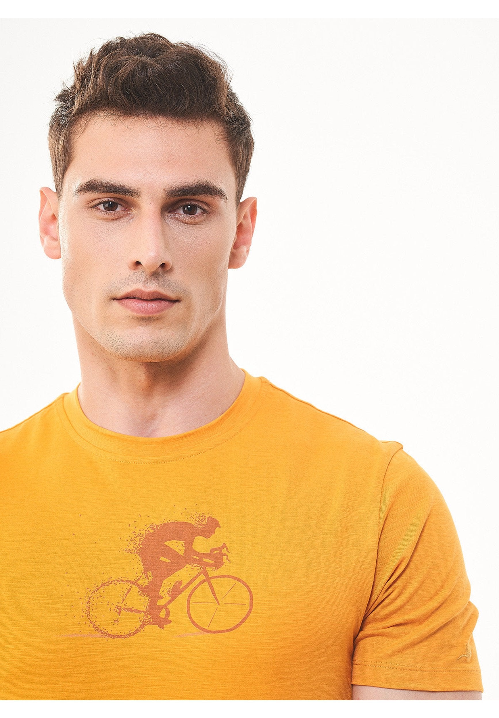 T-Shirt aus Bio-Baumwolle mit Fahrrad-Print