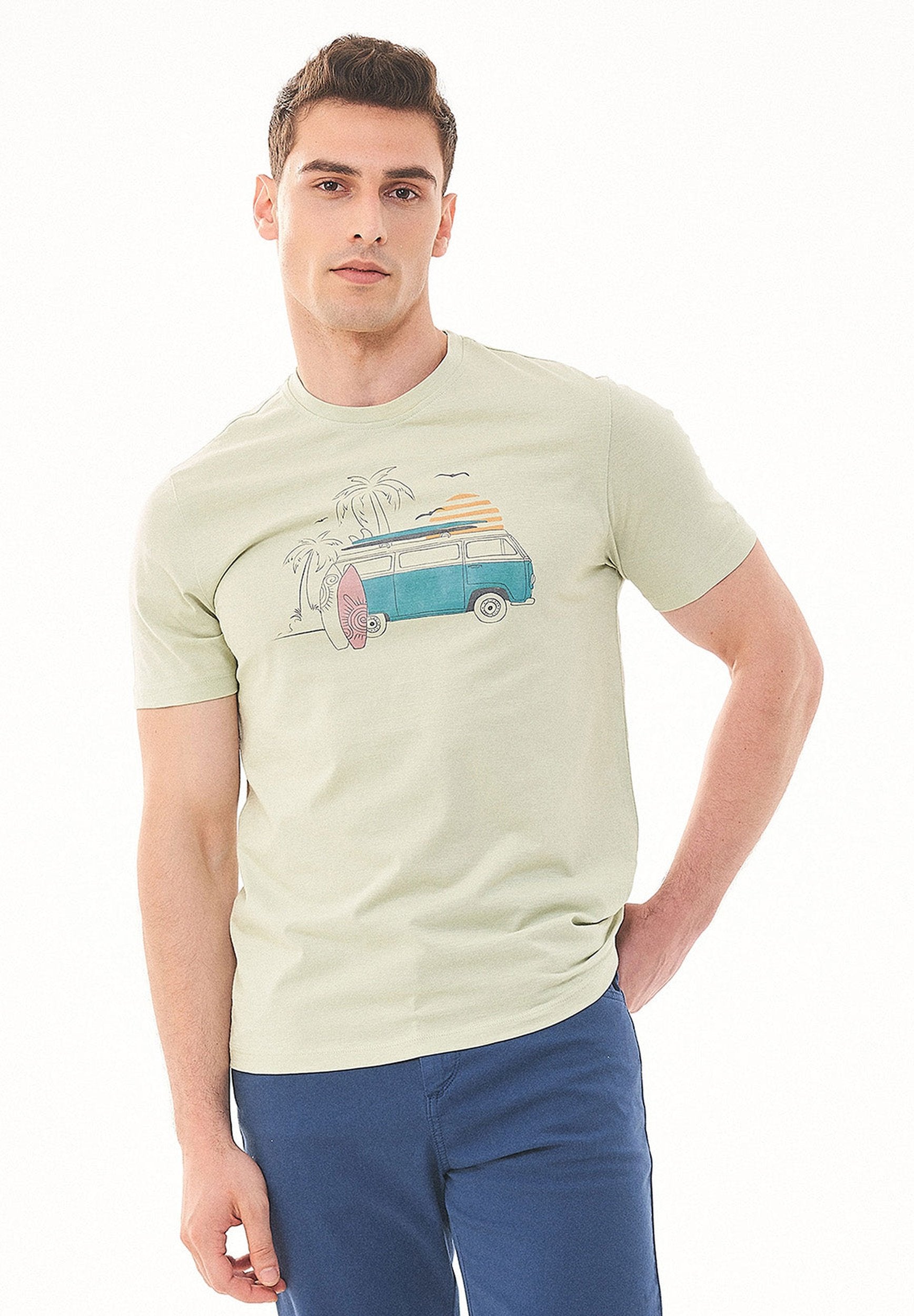 T-Shirt aus Bio-Baumwolle mit Print