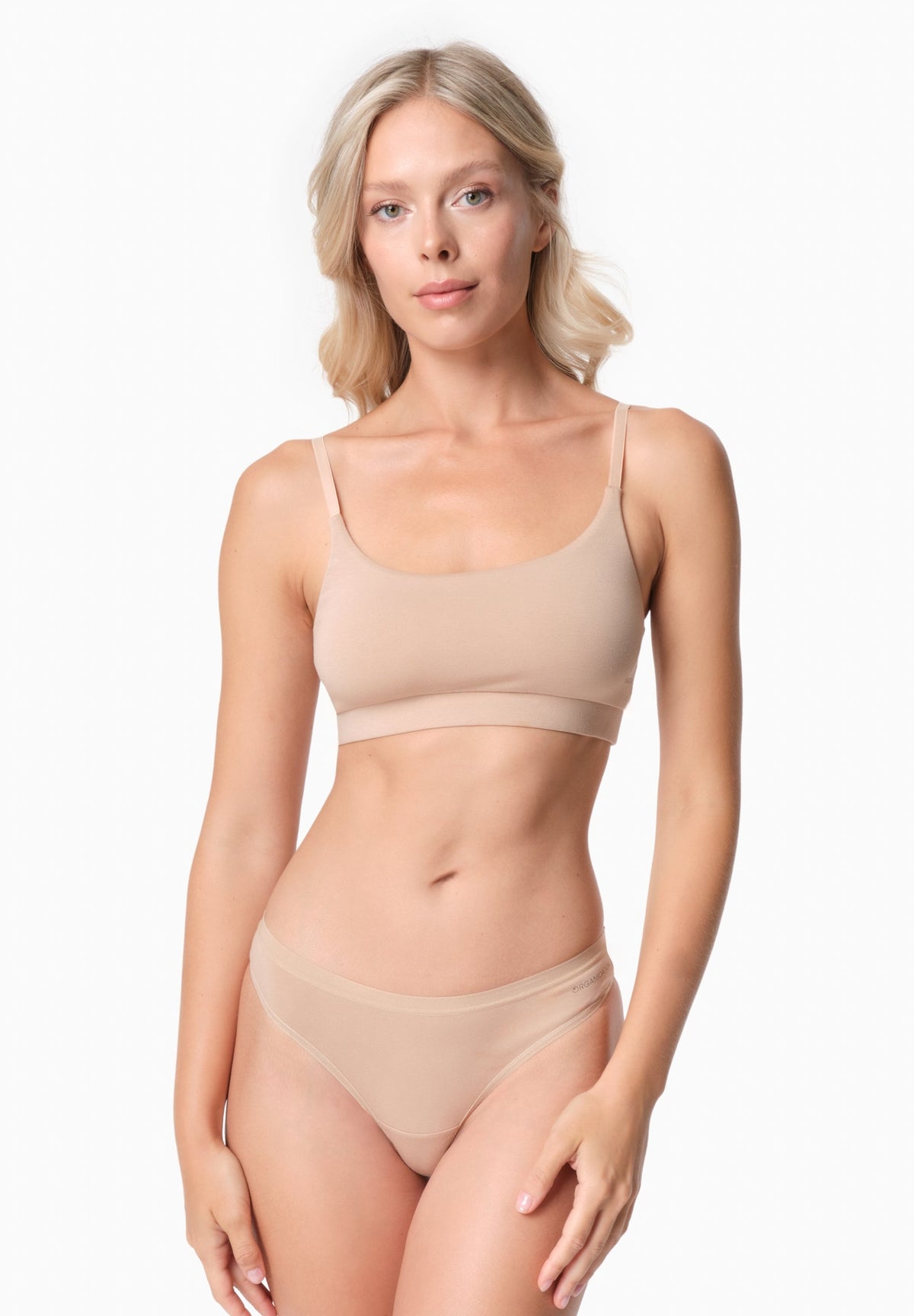 BELEEN Damen Bralette Bio-Baumwolle und TENCEL™ Modal – Beige
